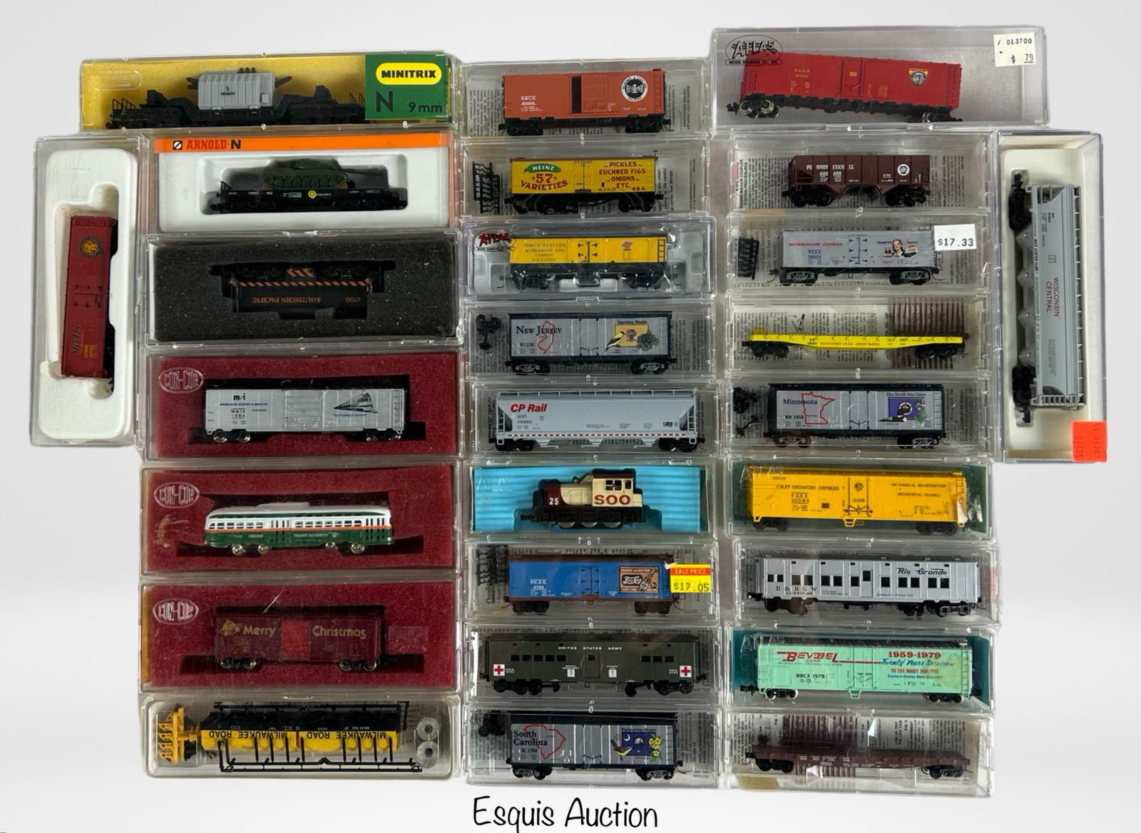N Scale RR Train Cars & Switcher (1 of 2)