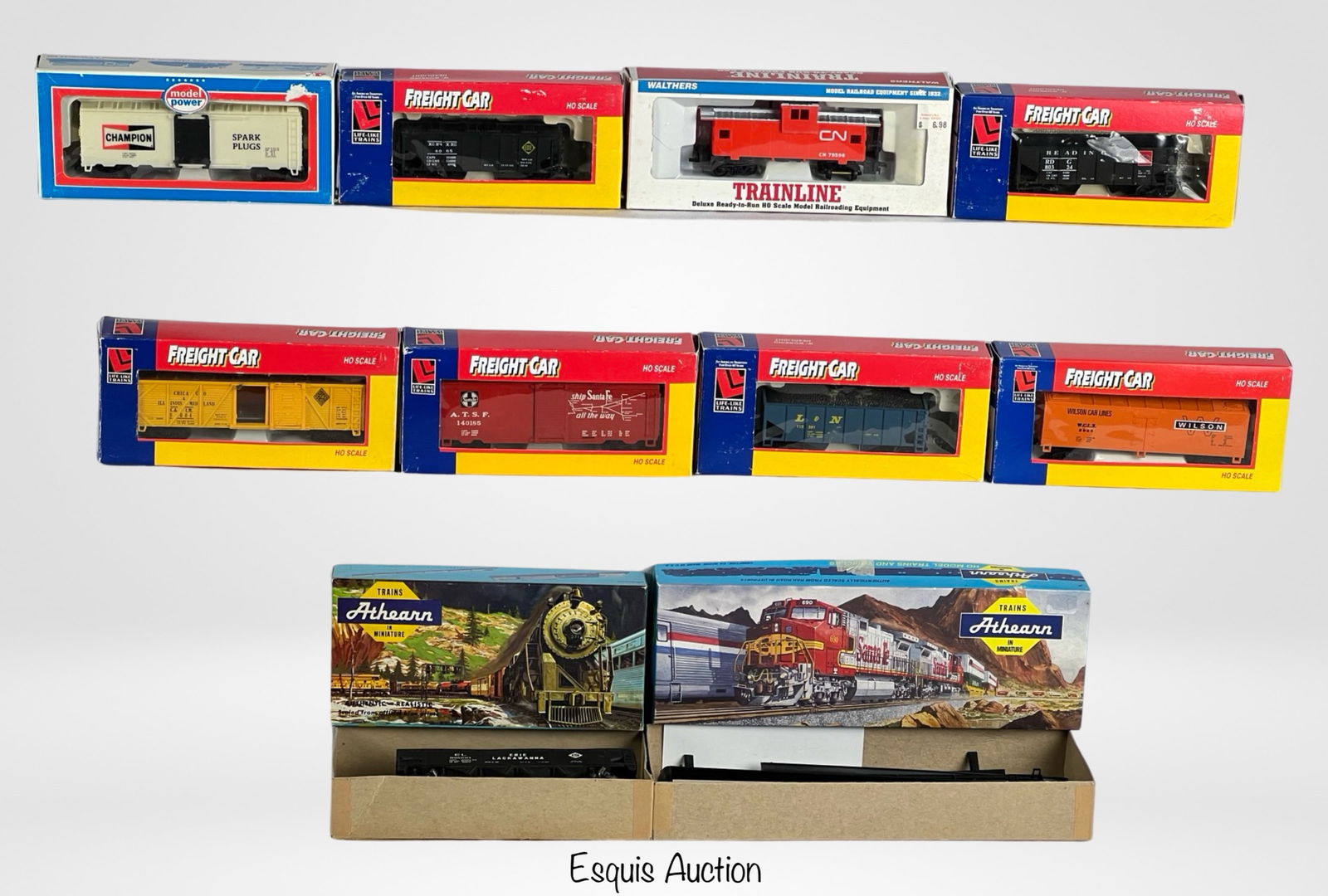 Lot of HO Scale RR Train Cars- Life-Like, Model Po (1 of 2)
