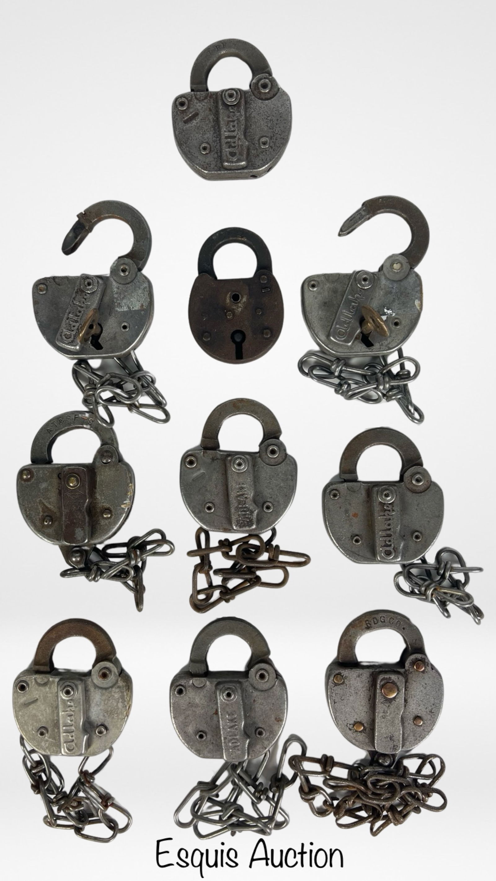Lot of Vintage Railroad Train Padlocks/ Locks (1 of 5)