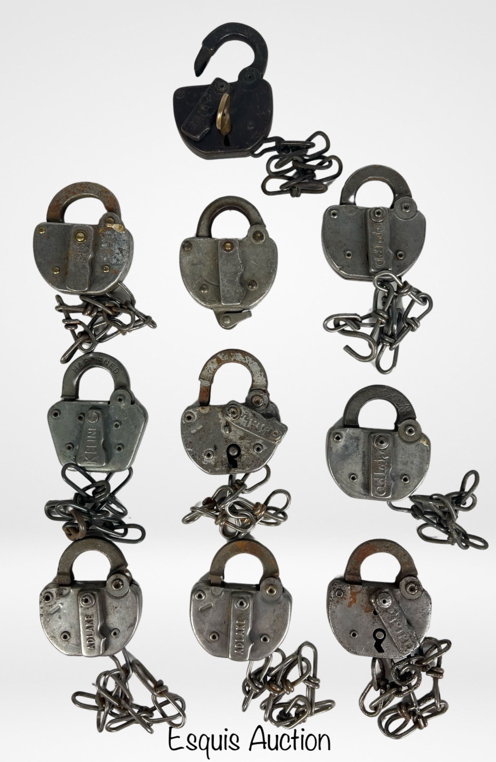 Lot of Vintage Railroad Train Padlocks/ Locks (1 of 6)