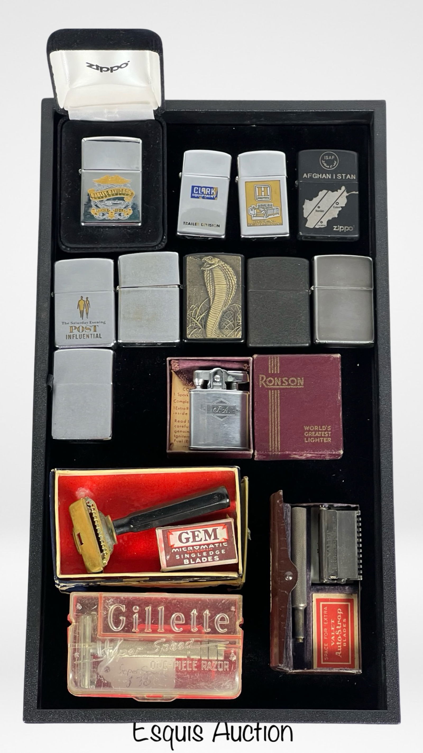 Vintage Zippo Cigarette Lighters & Gillette Razors (1 of 3)