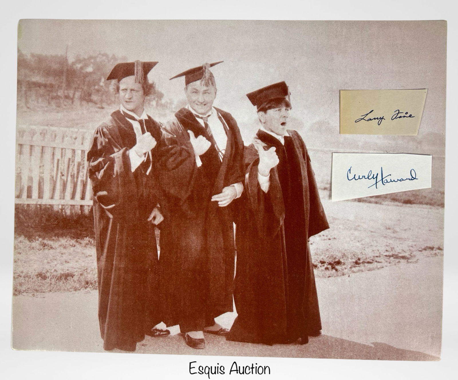 "3 Stooges"- Curly Howard & Larry Fine Autographs (1 of 3)
