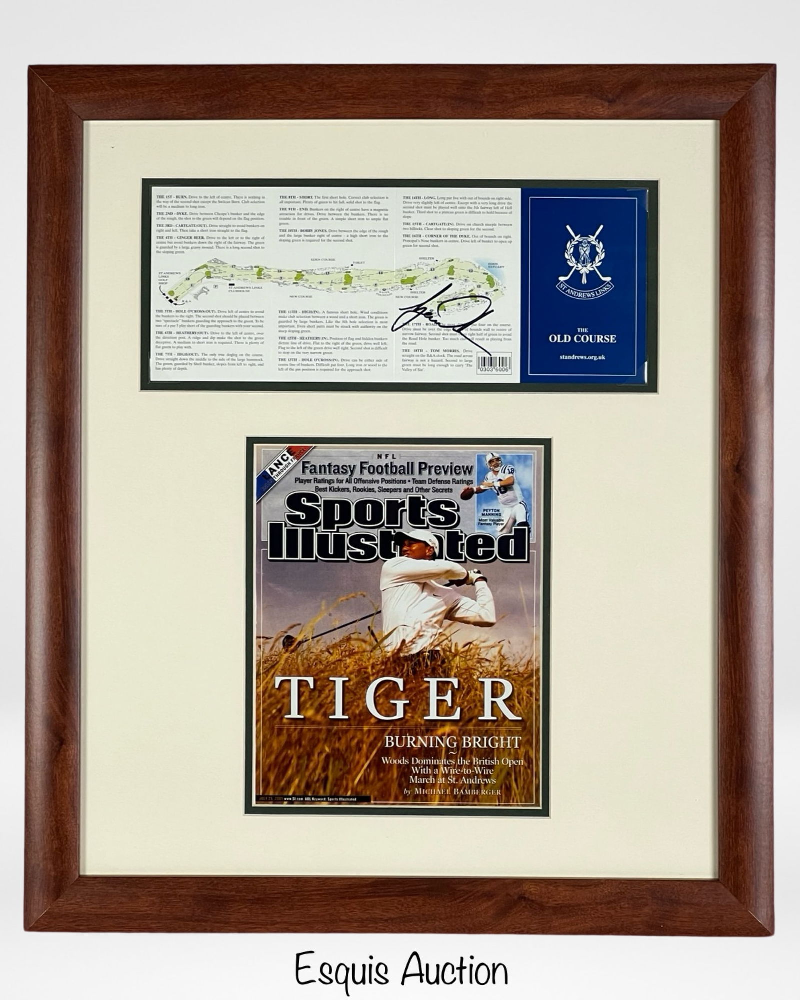 Tiger Woods Signed & Framed Golf Scorecard (1 of 3)