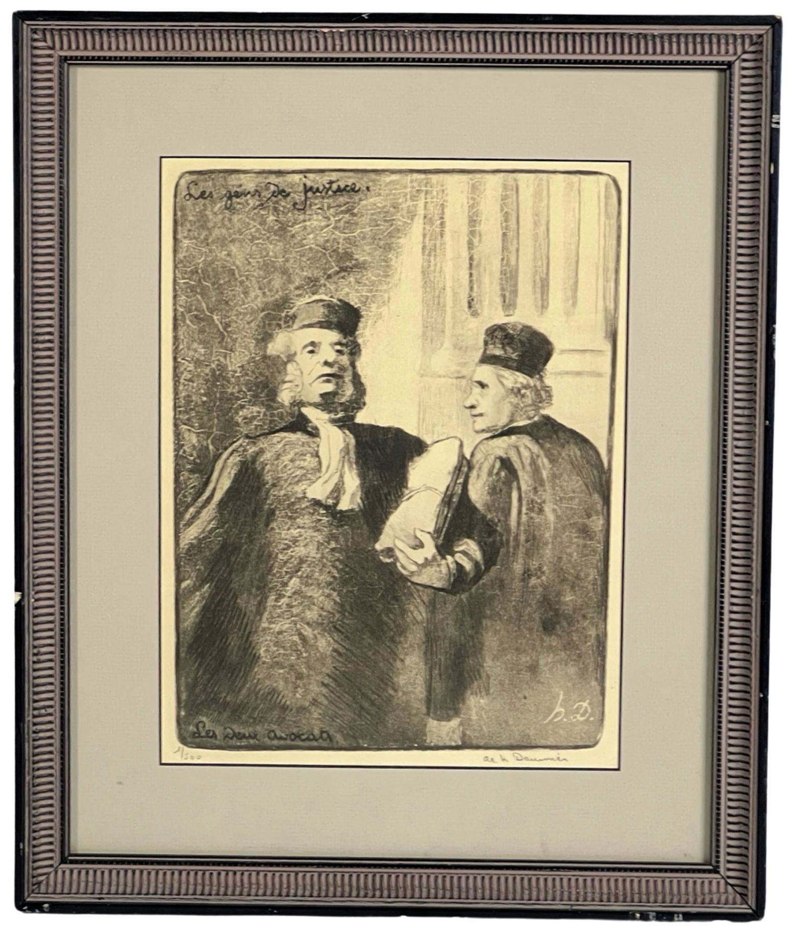 19th C. Honore Daumier LE Hand Signed Lithograph (1 of 3)