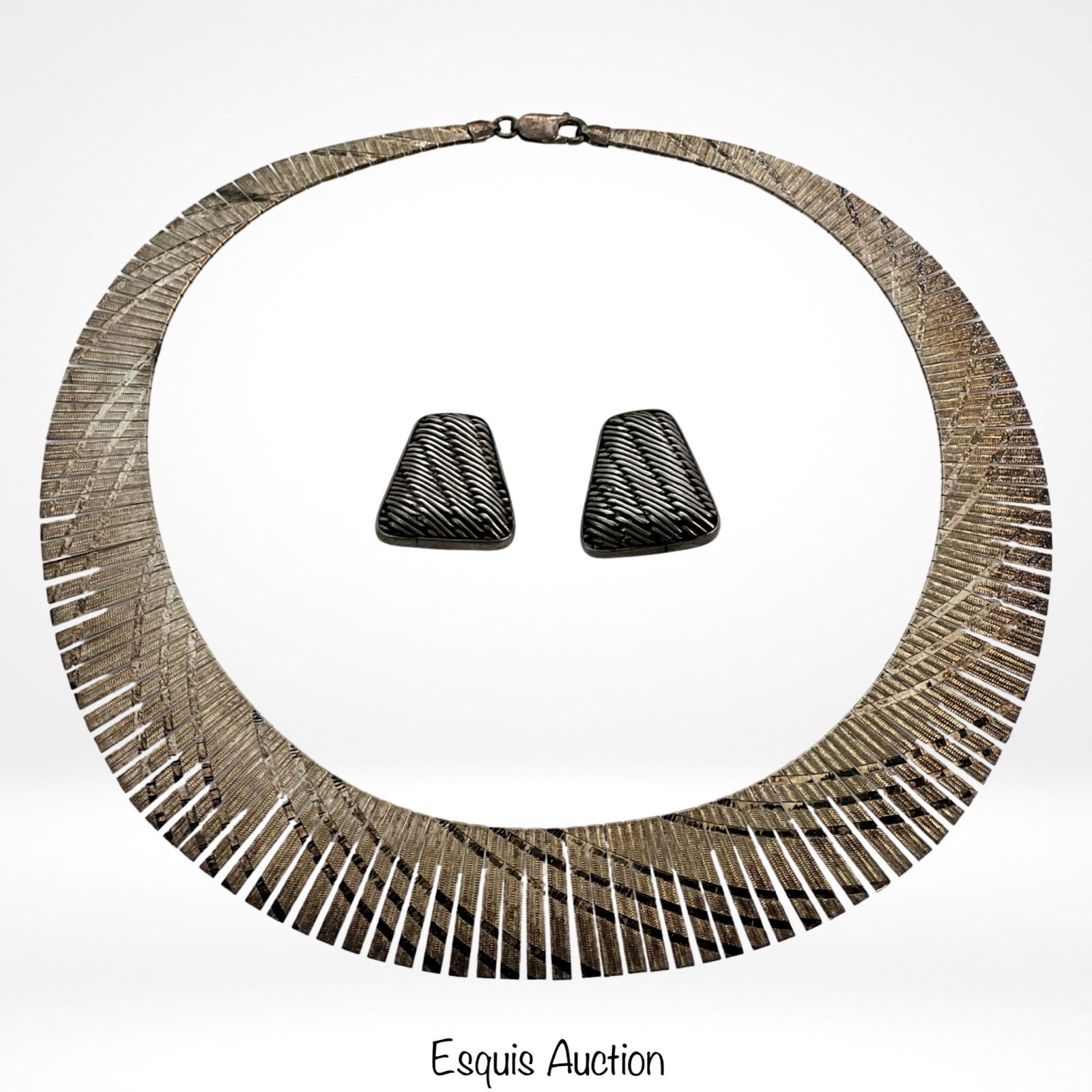Sterling Silver Choker Necklace & Lois Hill Earrin (1 of 6)