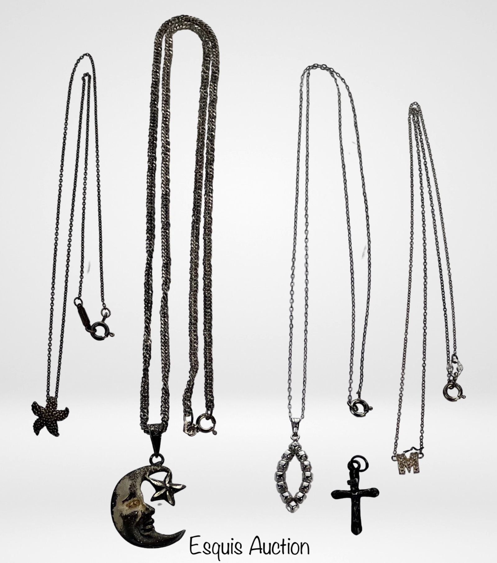 Sterling Silver Necklaces w Pendants incl. Tiffany (1 of 5)