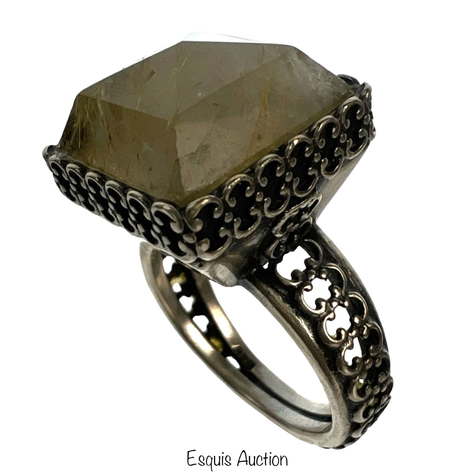 Sterling Silver Angel Hair Rutilated Quartz Ring (1 of 5)