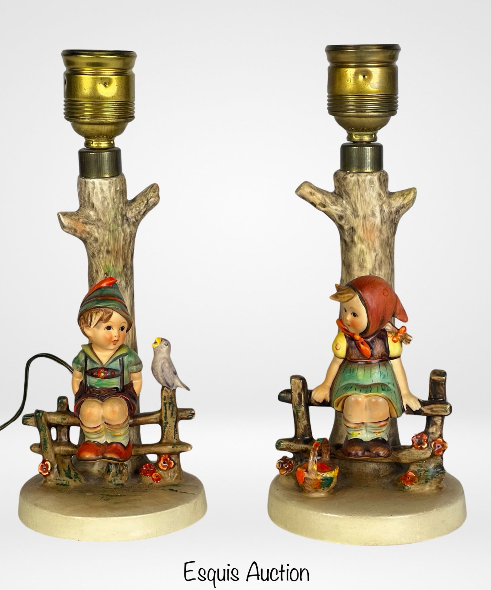 Goebel Hummel- Pair of Porcelain Table Lamps (1 of 3)