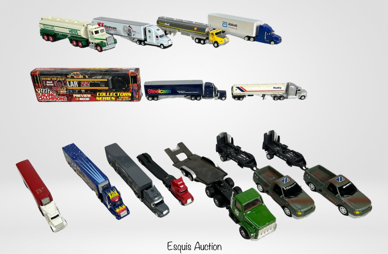 Group of Vintage Die-Cast Semi-Truck Models: Group of Vintagemostly Die-Cast Semi-Truck Models and Ford Truck Models.