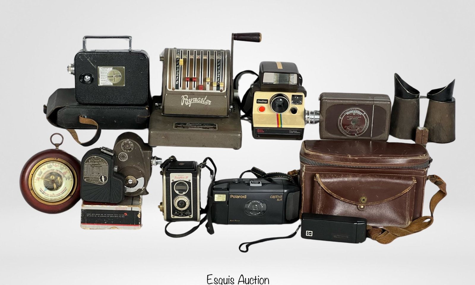 Vintage Movie & Film Cameras, Paymaster, Barometer: Vintage Movie & Film Cameras, Paymaster, Barometer, etc... All untested.