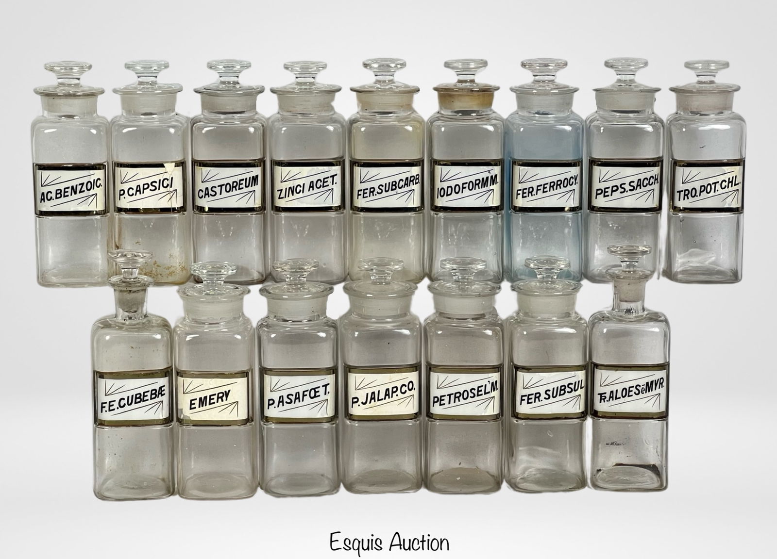 Antique Pharmacy Apothecary Bottles Set (1 of 5)