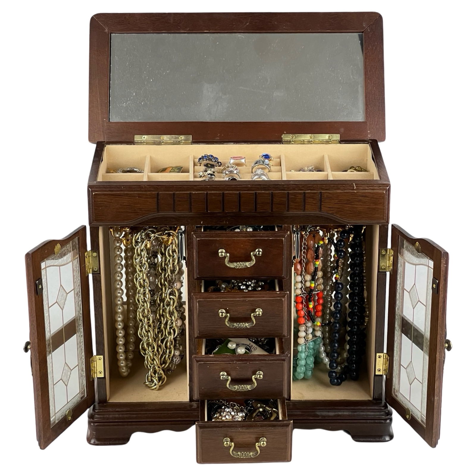 Vintage Wooden Chest full of Unsearched Jewelry (1 of 7)