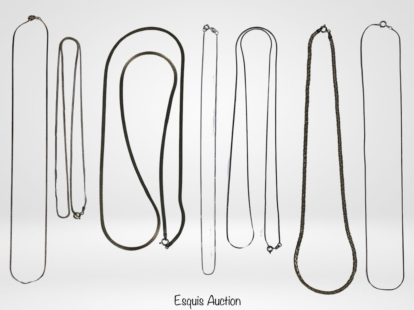 Assortment of Sterling Silver Necklaces (1 of 3)