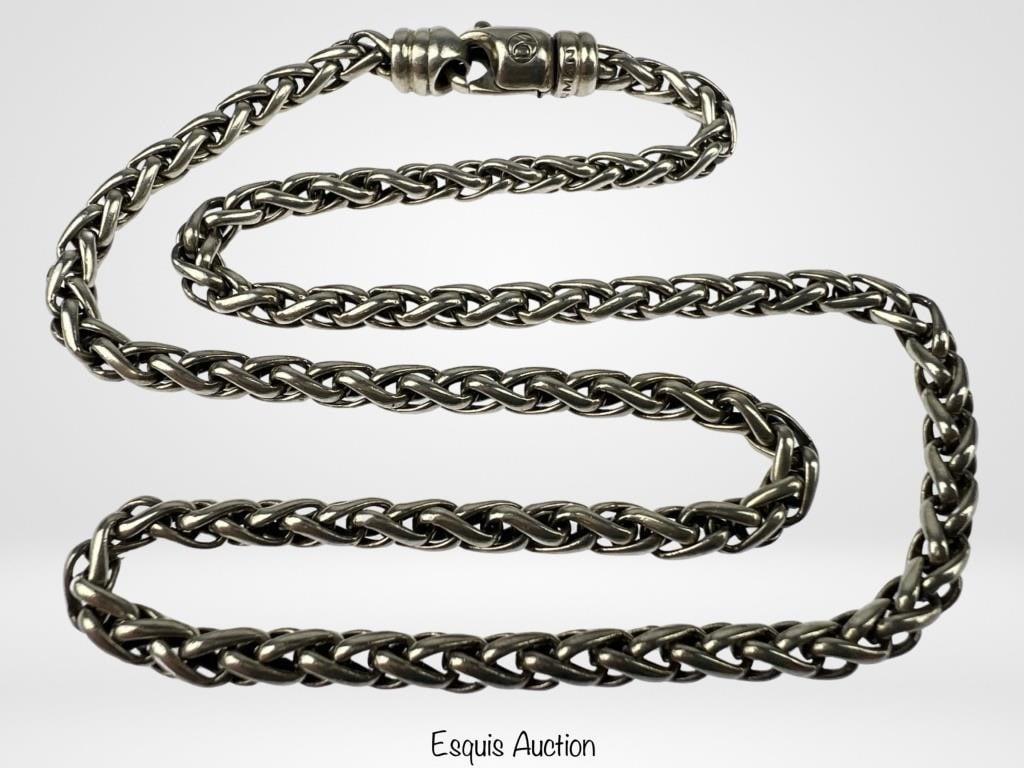 David Yurman Sterling Silver Rope Necklace (1 of 4)
