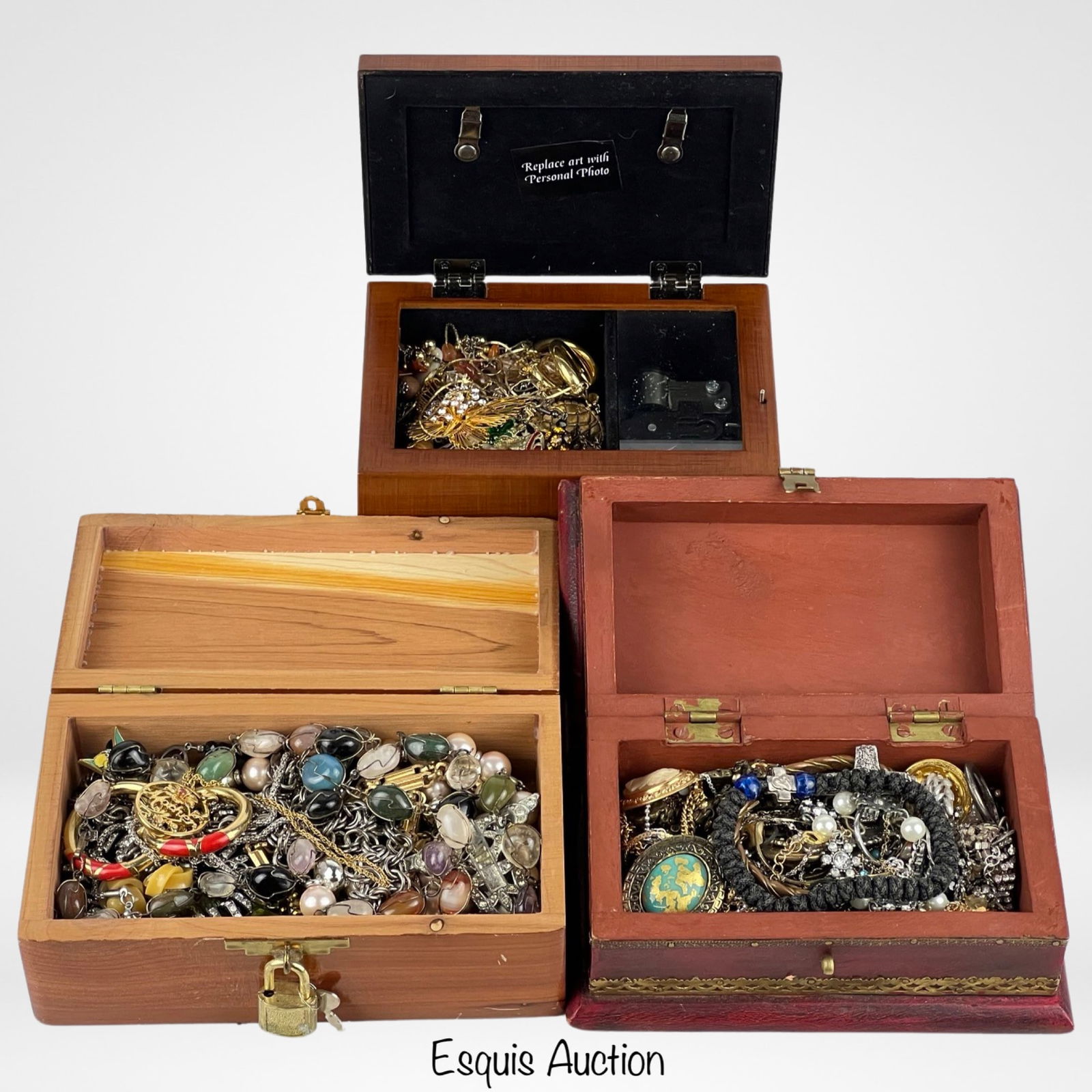 3 Wooden Boxes full of Unsearched Jewelry (1 of 7)