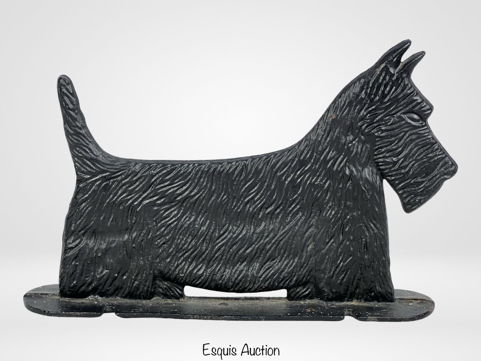 Vintage Cast Iron Scottie Dog Shoe Boot Scrapper (1 of 2)