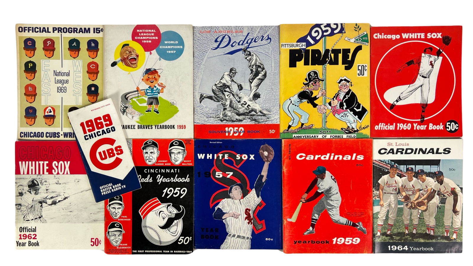 1950's-1960's Baseball Yearbooks- Sox,  Pirates, (1 of 4)