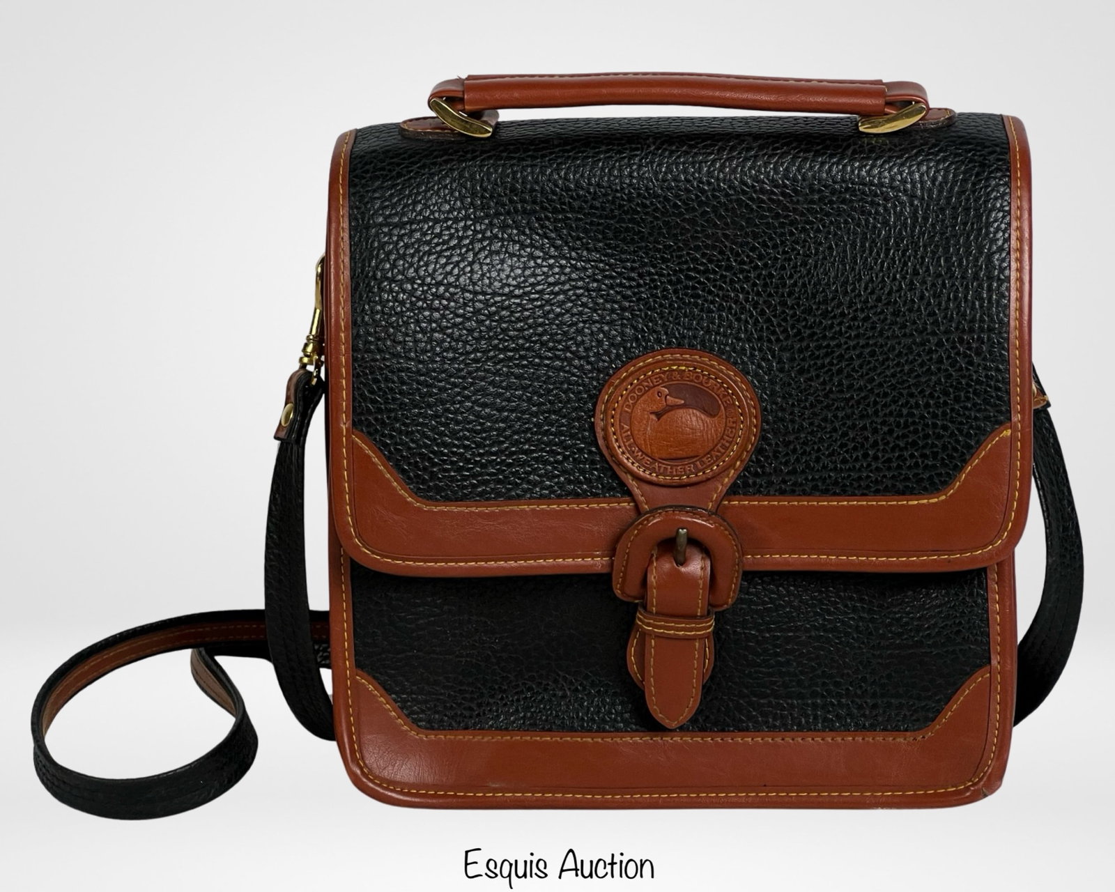 Dooney & Bourke Leather Surrey Side Bag/ Handbag: Experience a blend of sophistication and versatility with the Dooney & Bourke Surrey Side Bag, a stylish accessory designed to enhance any ensemble. Measuring 9" x 9 1/2" x 3", this bag seamlessly com
