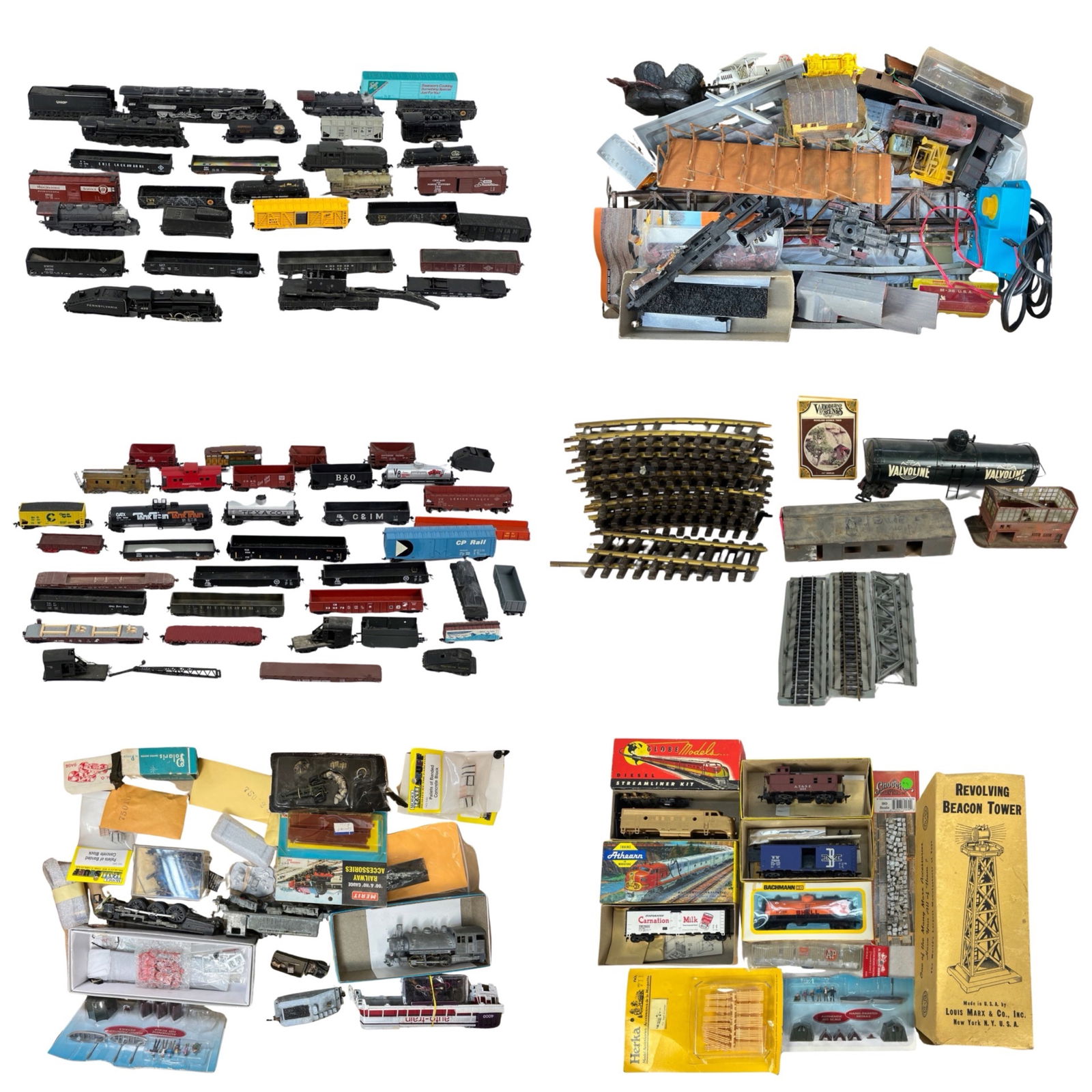 Large Lot of RR Train Cars, Engines & Accessories (1 of 7)