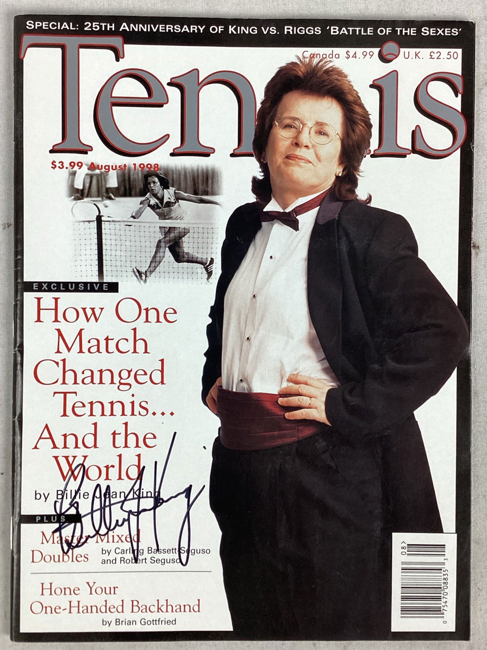 Billie Jean King Autographed "Tennis" Magazine Cov (1 of 2)