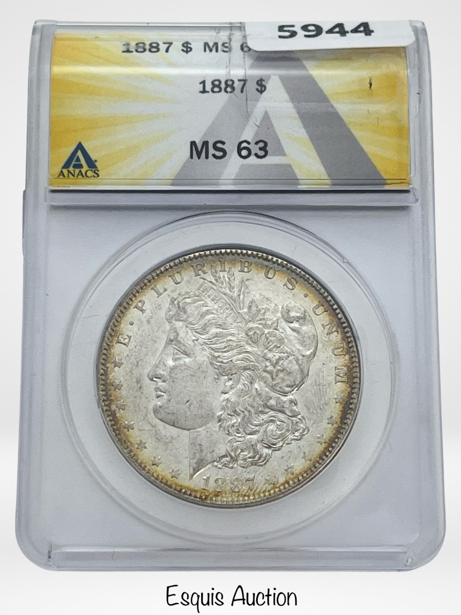 1887 Morgan Silver Dollar Coin MS63 ANACS (1 of 2)
