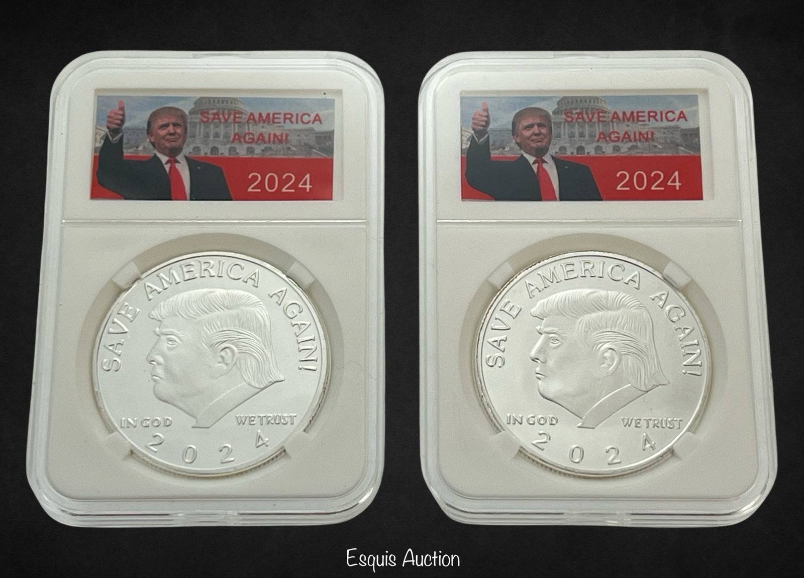 Donald Trump- 2024 Save America Again Proof Coins: Donald Trump- 2024 Save America Again Proof Coins. Lot of 2.