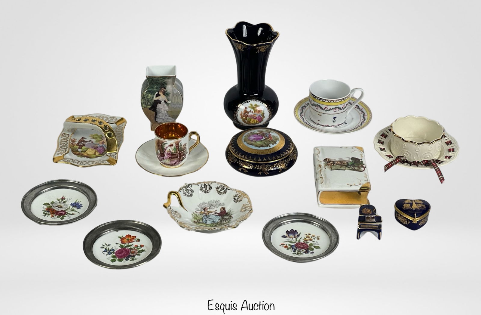 Limoges France Vases, Plates, Trinket Boxes, Cups (1 of 8)