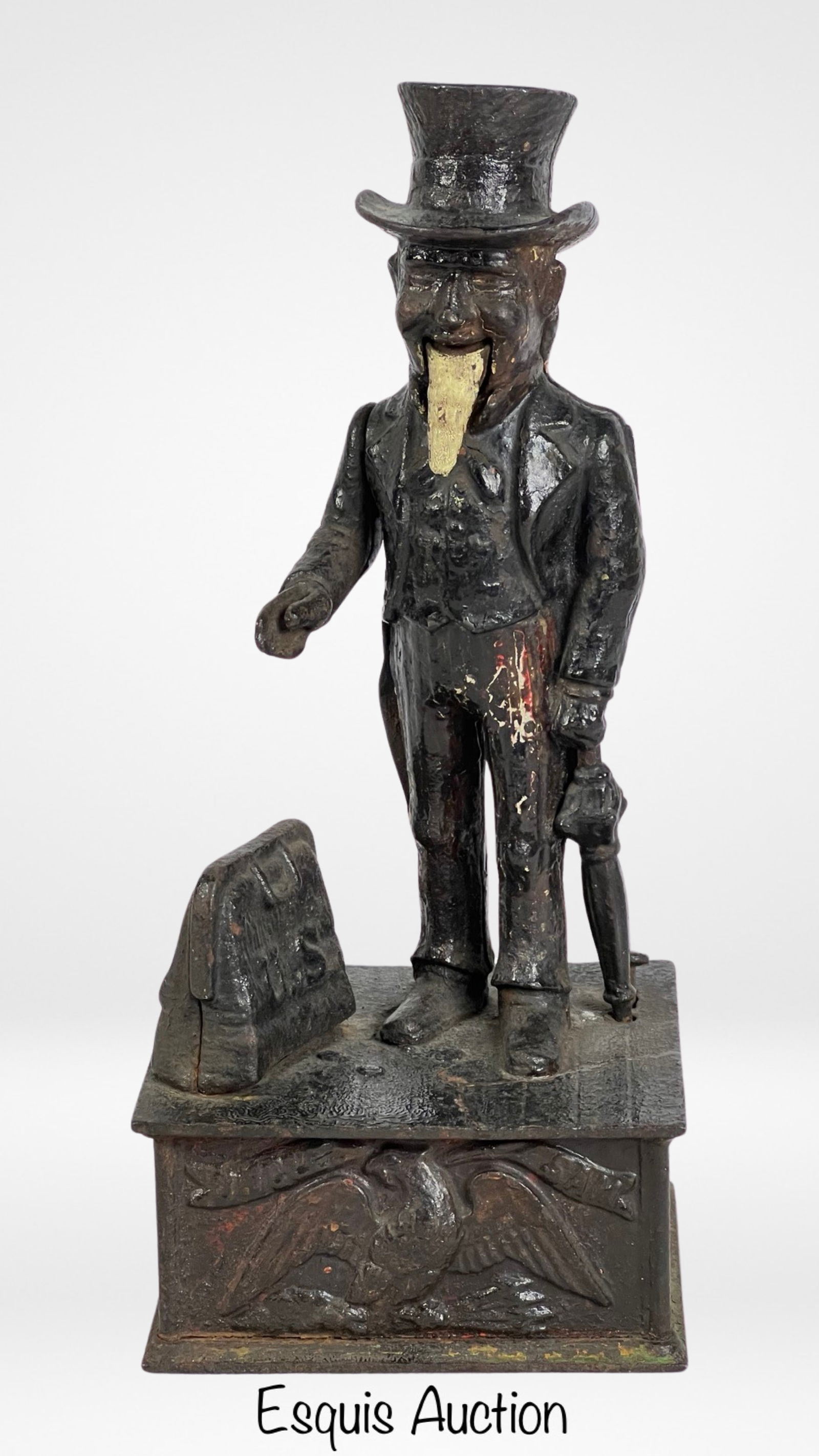 Antique "Uncle Sam" Cast Iron Mechanical Coin Bank (1 of 5)