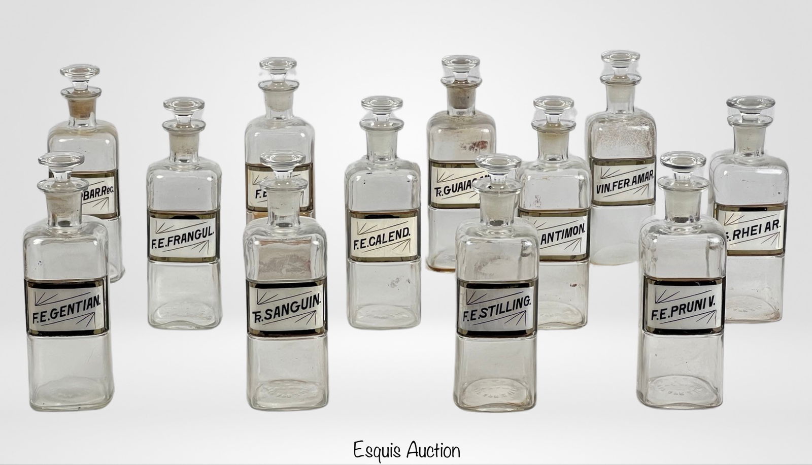 Antique Pharmacy Apothecary Bottles Set (1 of 4)
