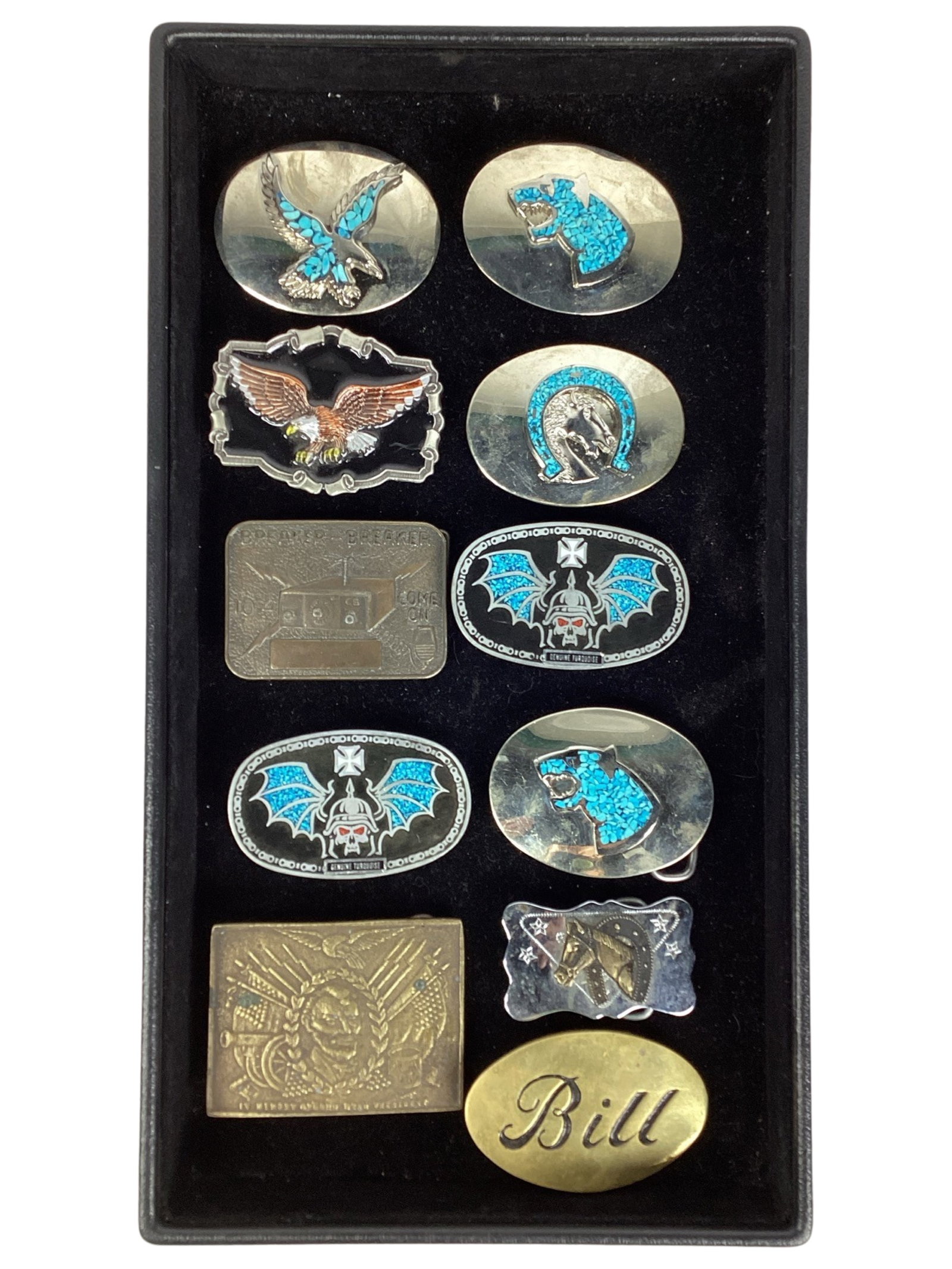 Assortment of Vintage Belt Buckles: Group of Vintage Belt Buckles