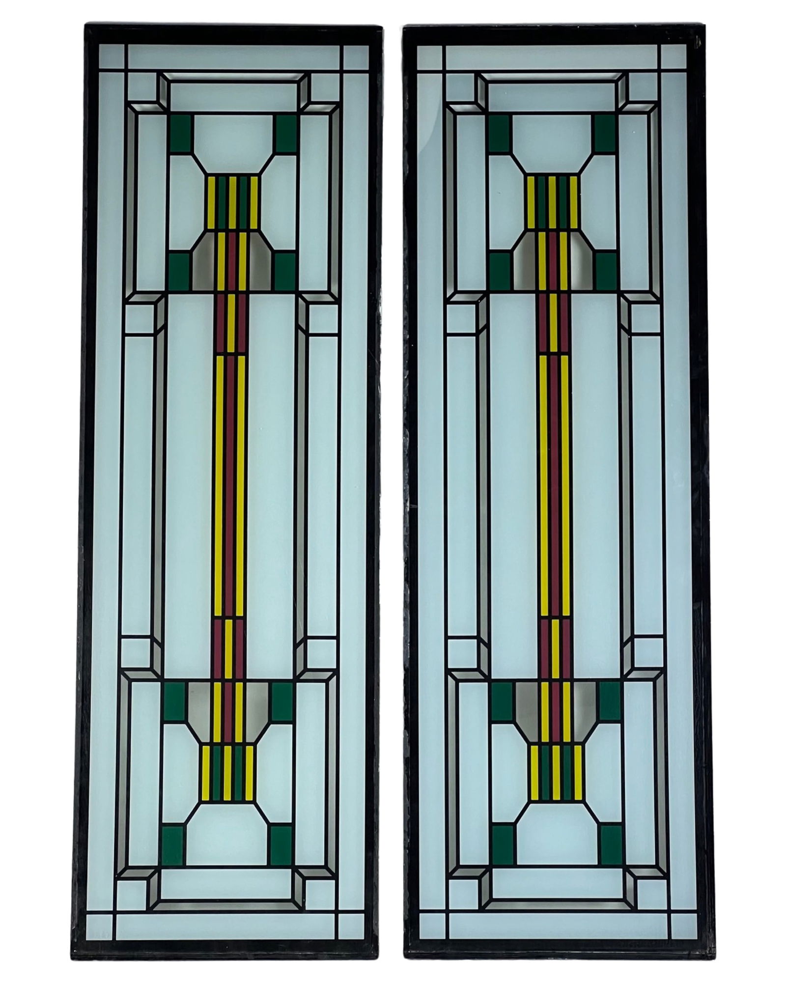 Frank Lloyd Wright Inspired Glass Window Panels (1 of 3)