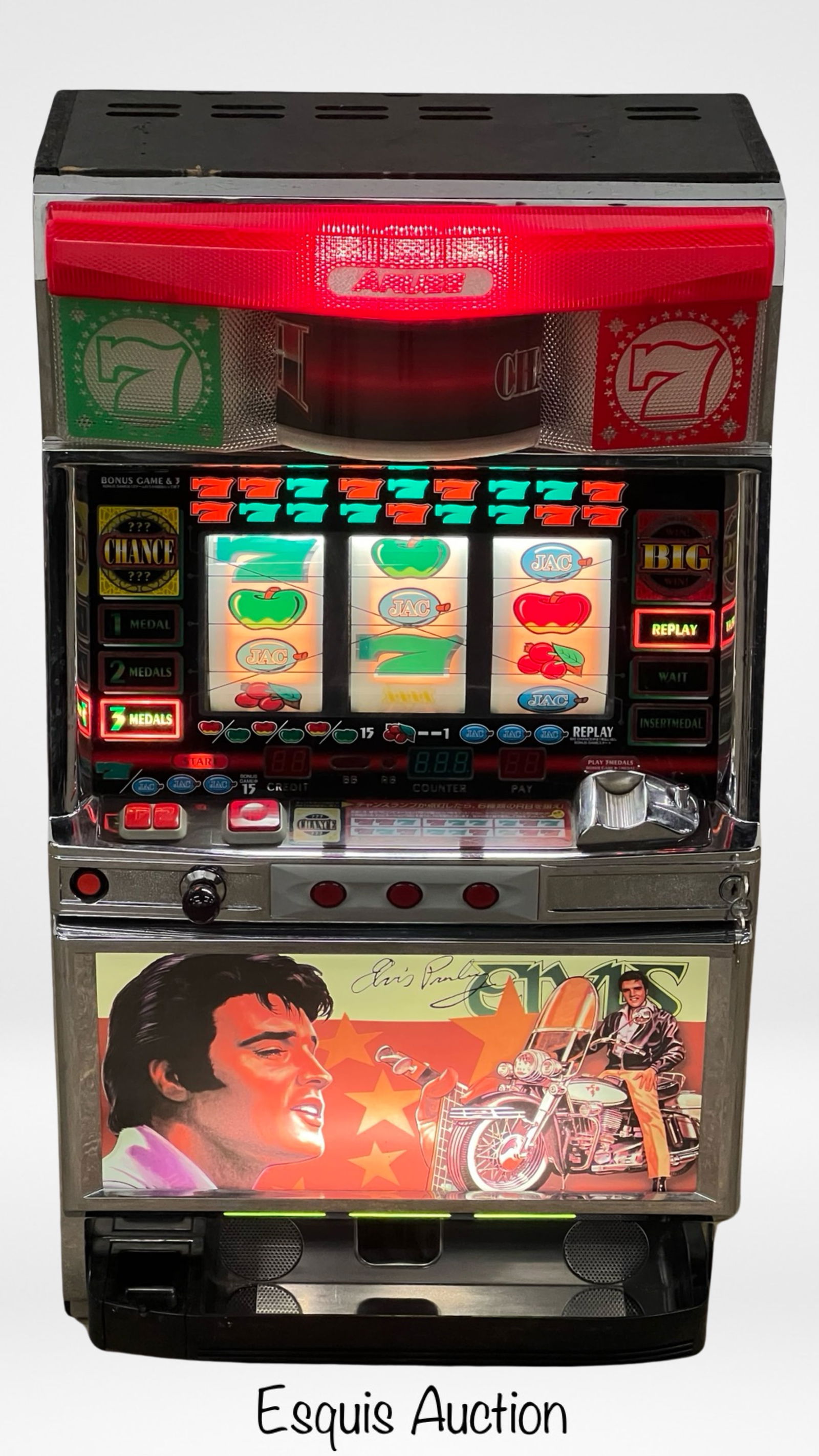 90's Aruze Lucky 7 "Elvis" Token Slot Machine (1 of 4)