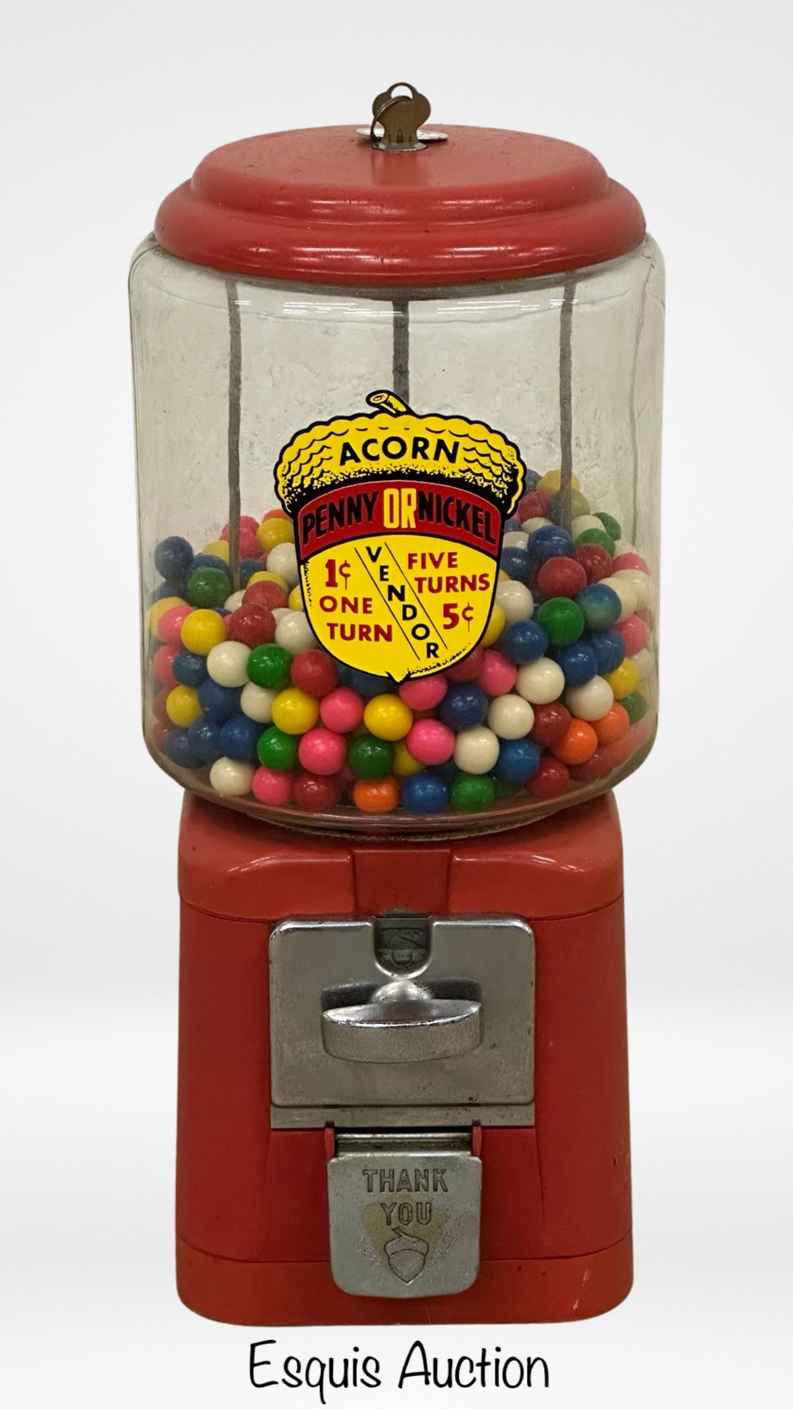Vintage Acorn Oak Penny or Nickel Gumball Machine (1 of 2)