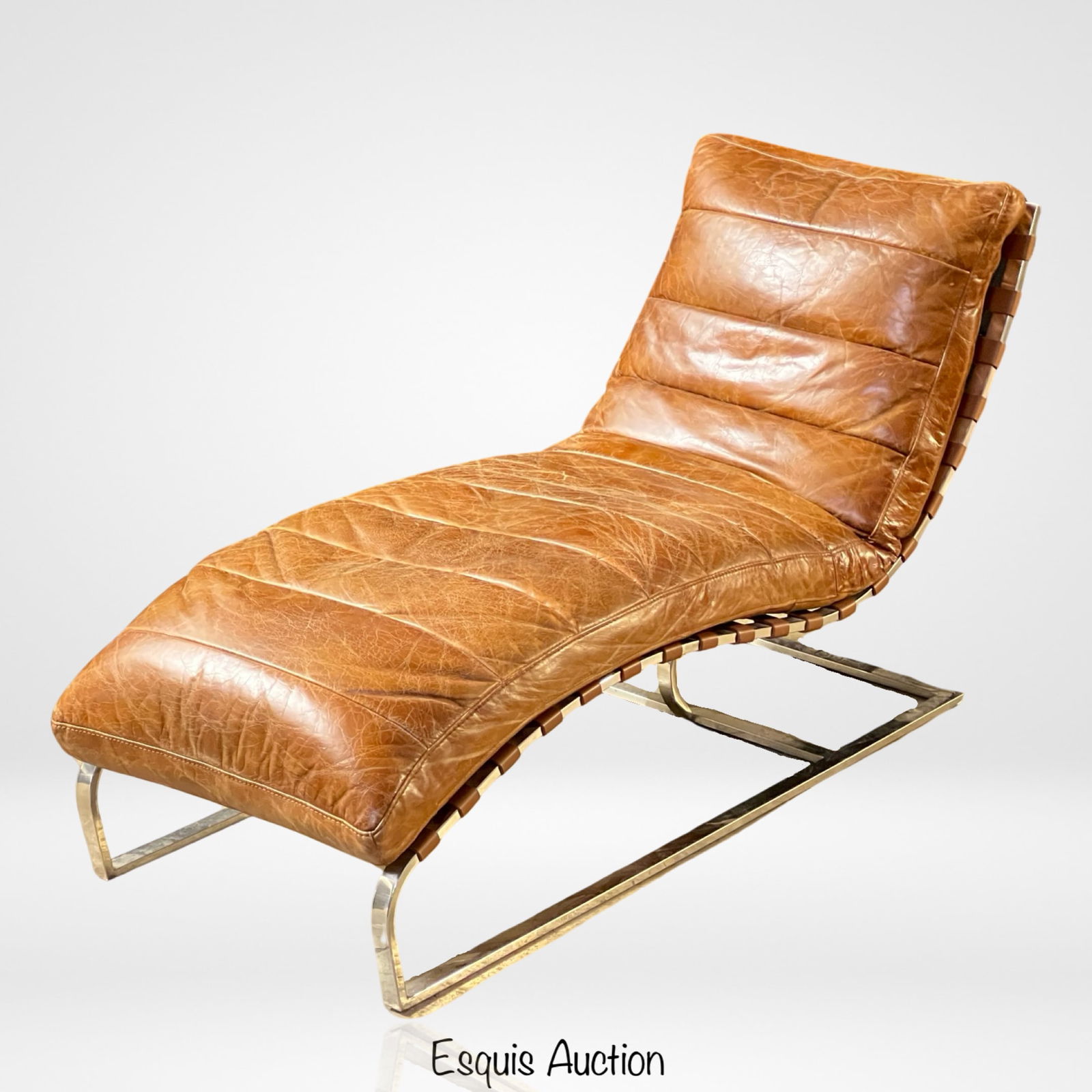 Contemporary Brown Leather Lounge Chair (1 of 5)