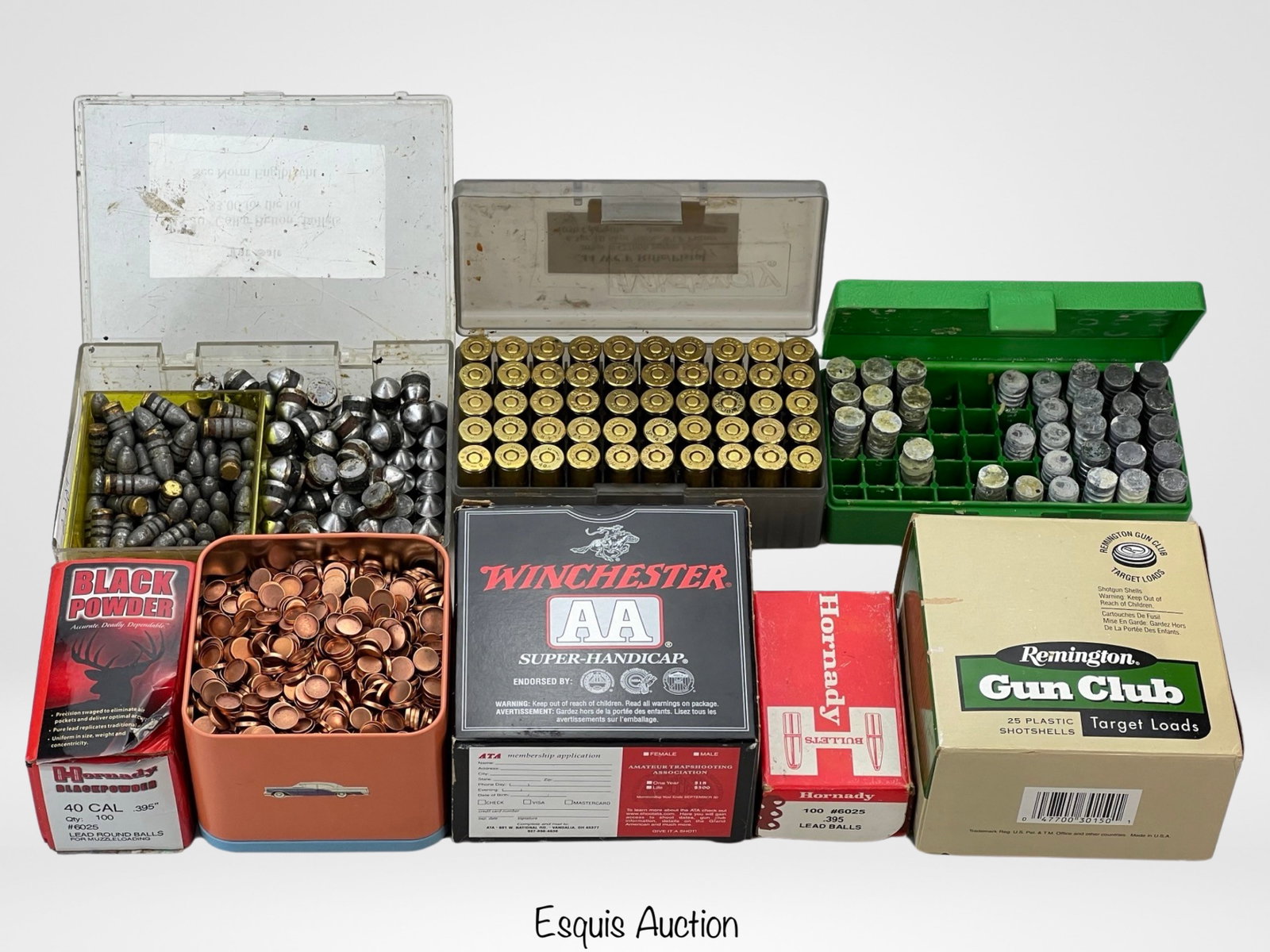 44-40 Rifle Ammo, Lead Bullets & Balls, Winchester: 44-40 Rifle Ammo, Lead Bullets & Balls, Winchester Super-Handicap, Shotshells, etc... FOID Card is required to purchase this lot. .