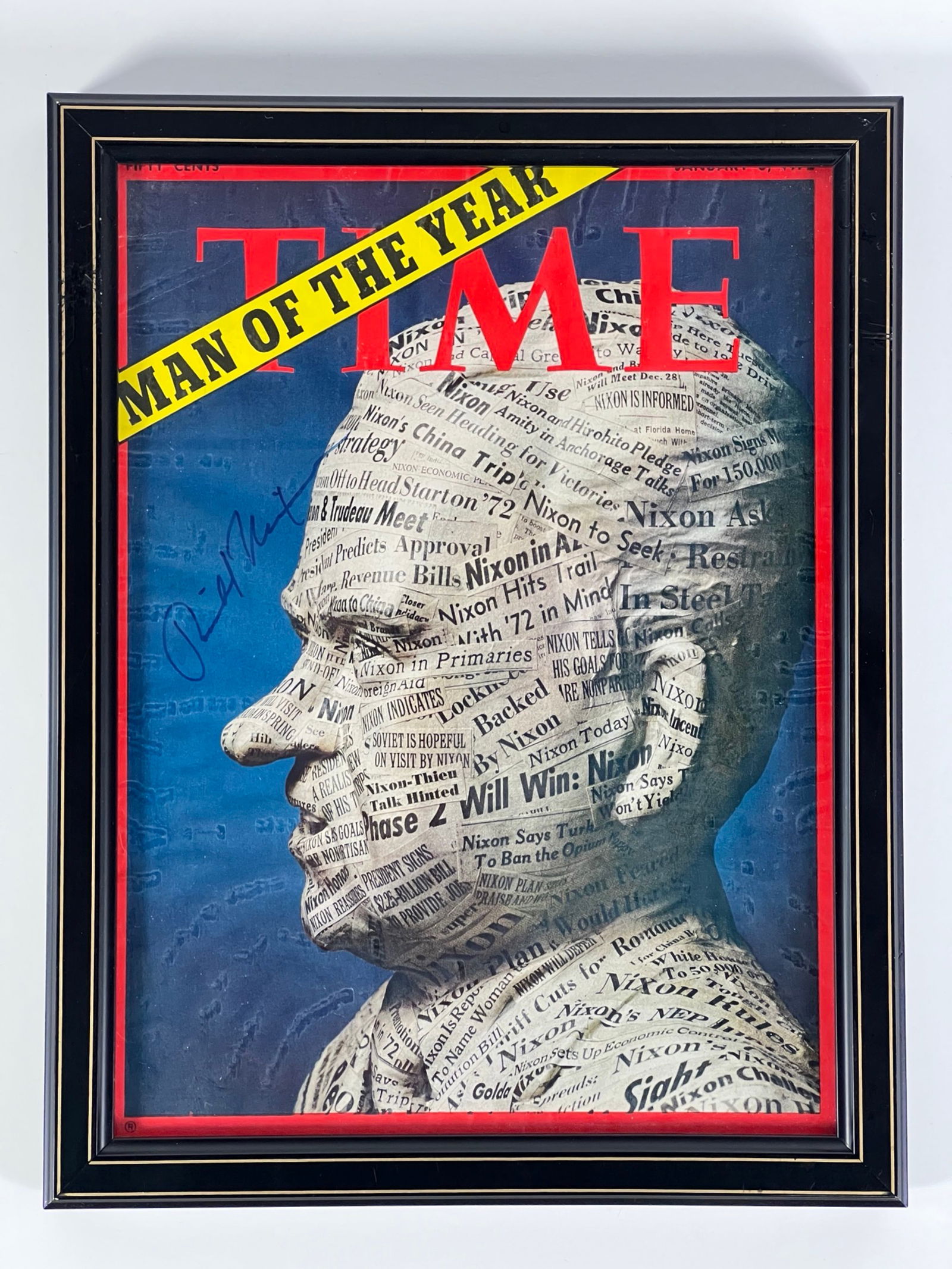 President Richard Nixon Signed  "Times" Magazine (1 of 3)