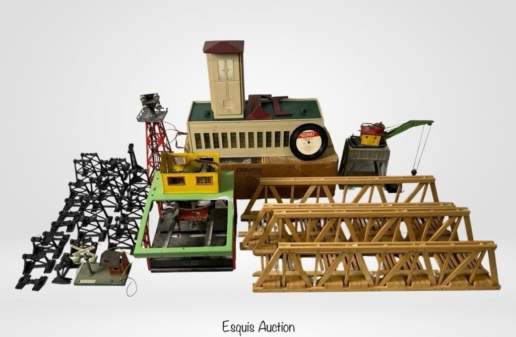 Vintage American Flyer Buildings, Crane, Accessori (1 of 6)