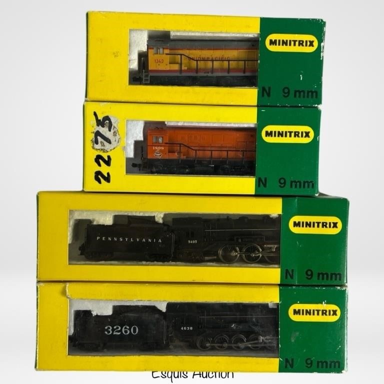 N Scale Minitrix Train Locomotives- Lot of 4 (1 of 2)