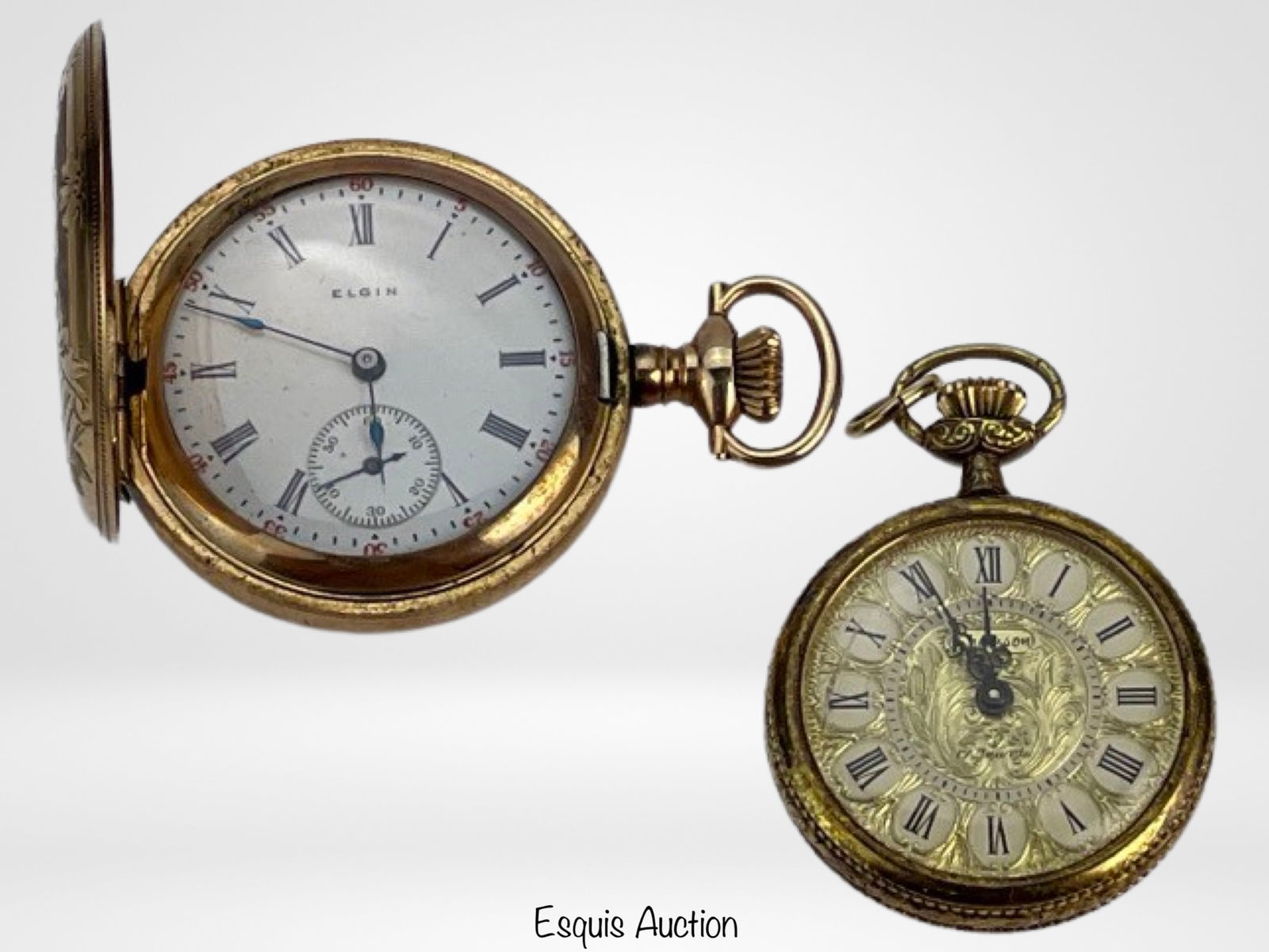 Two Antique Lady's Pocket Watches- Elgin & Bramson (1 of 7)