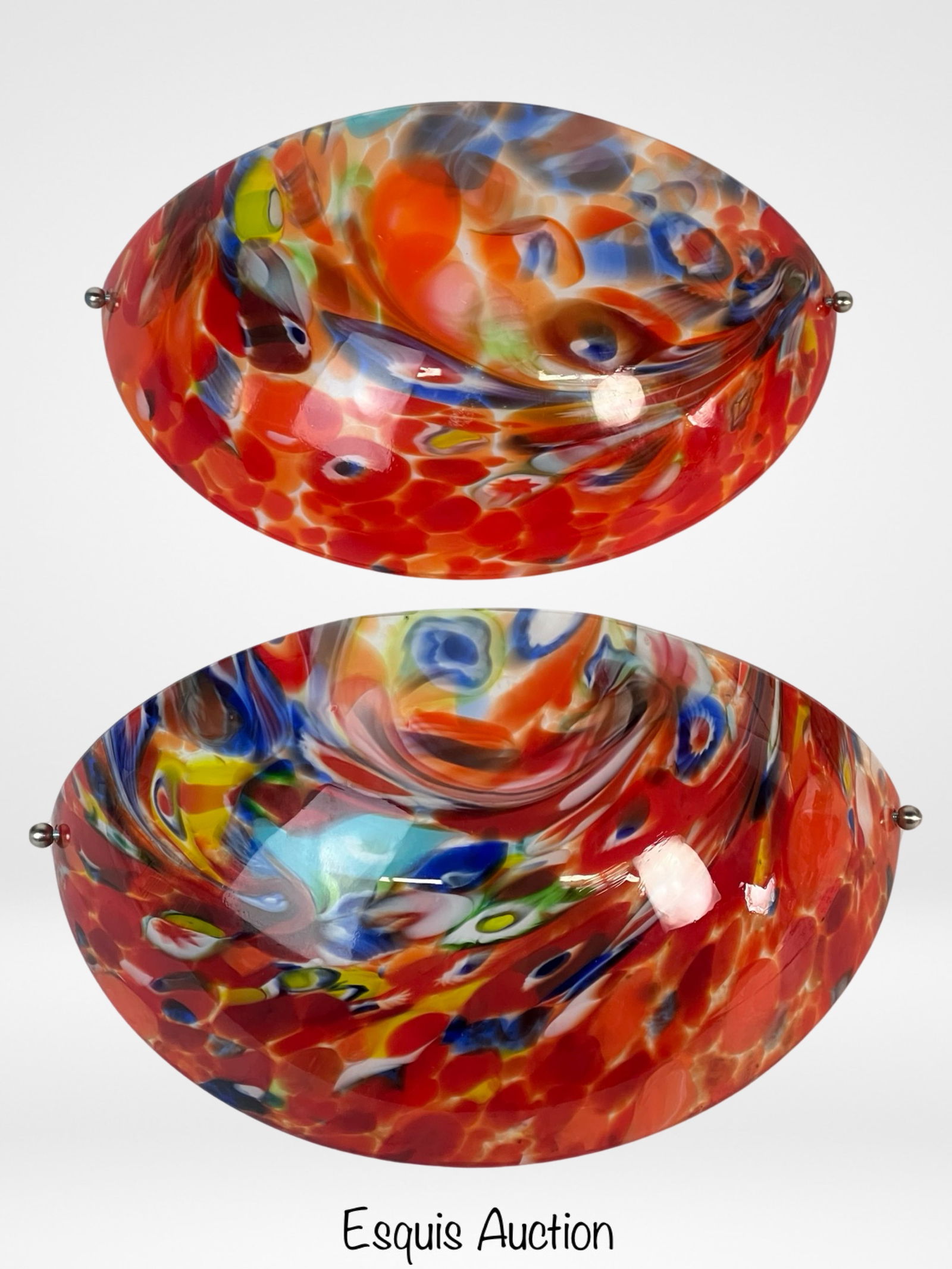 Murano Venetian Art Glass Millefiori Wall Sconces (1 of 5)