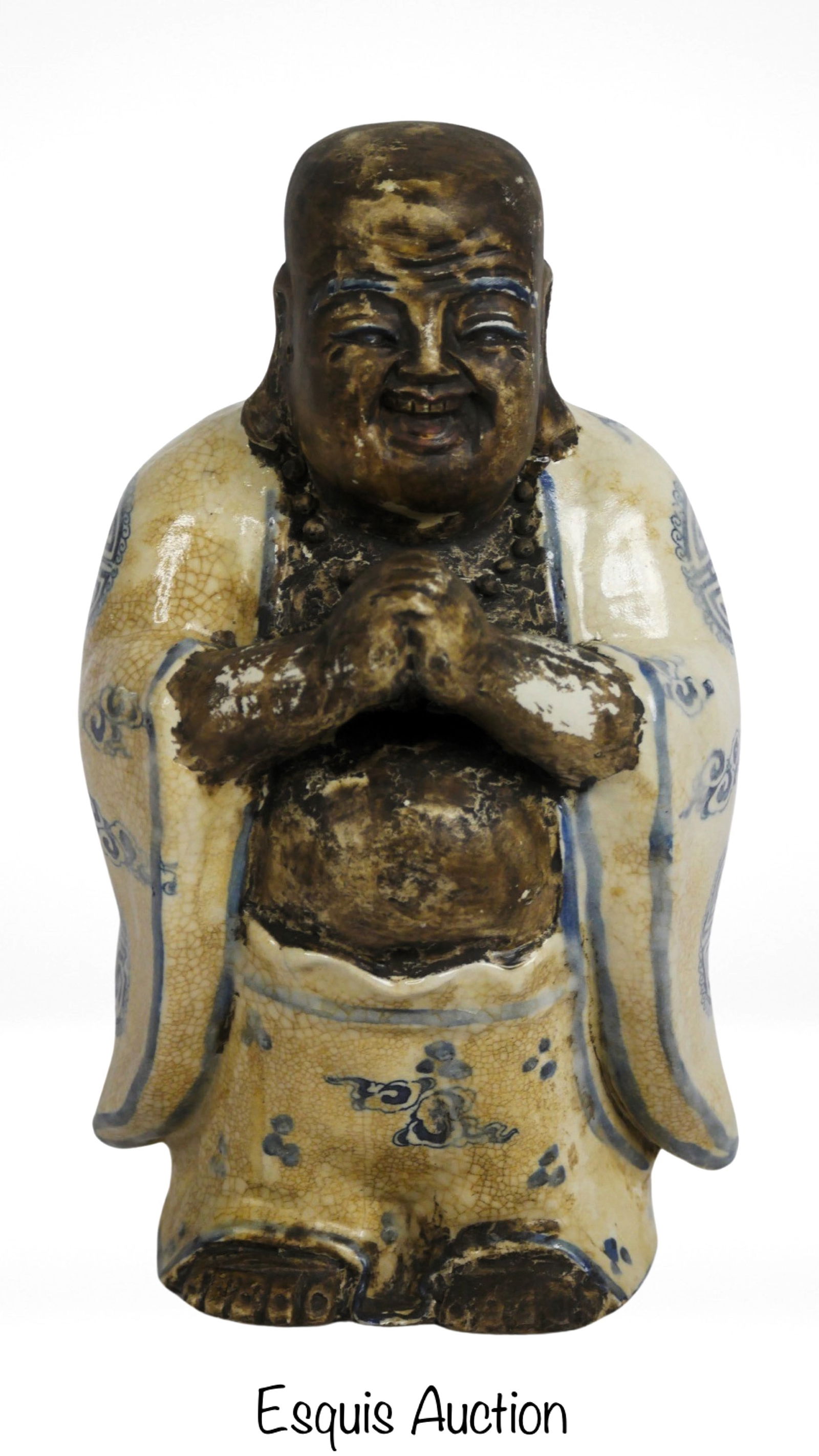 Antique Chinese/ Asian Salt Glazed Happy Buddha (1 of 5)