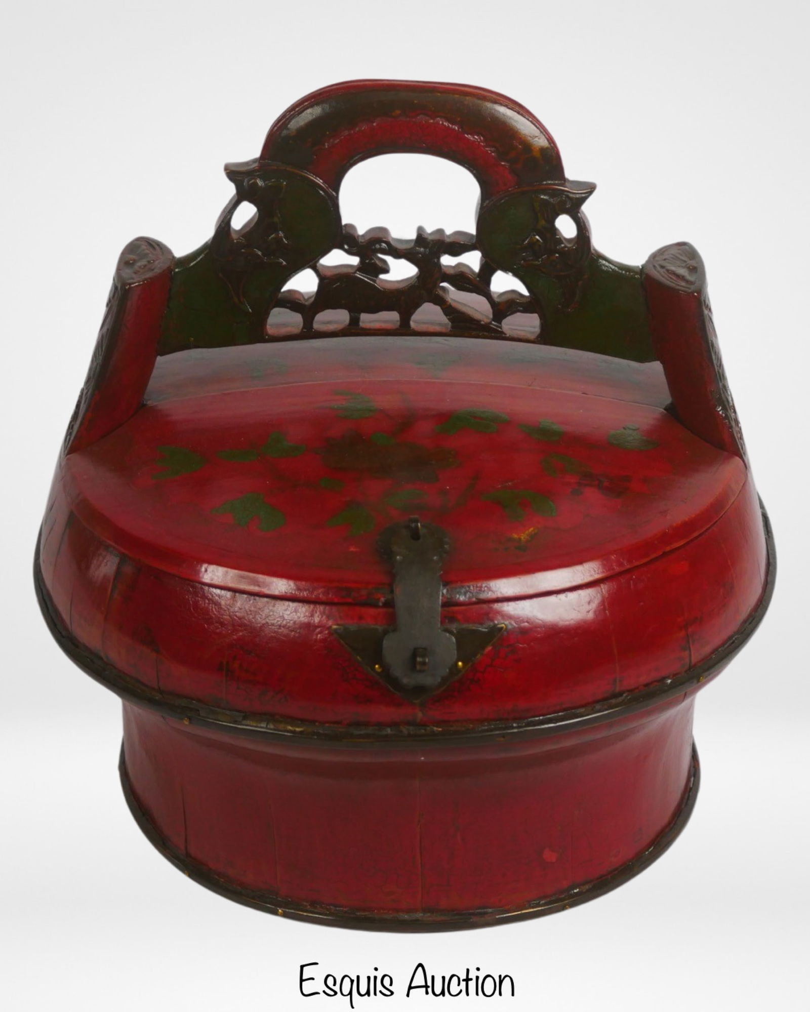 Antique Chinese Lacquered Wedding Bride Box 19th C (1 of 5)