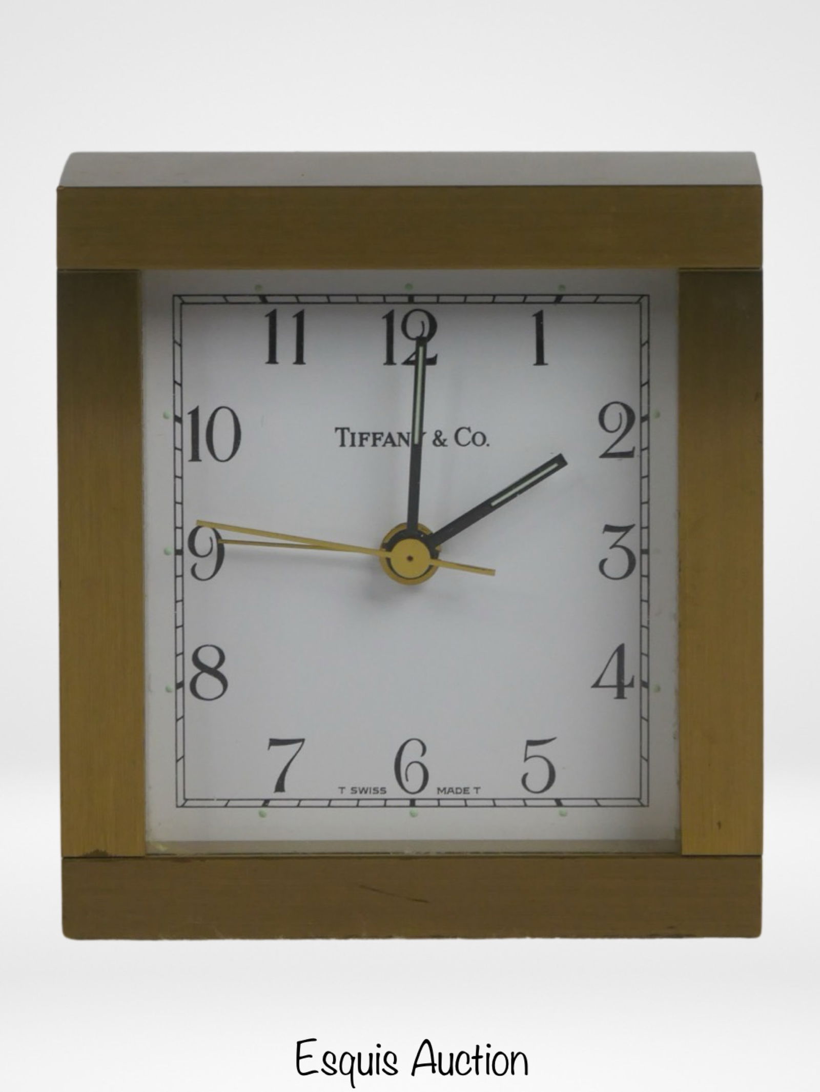 Tiffany & Co. Brass Desk Clock (1 of 3)
