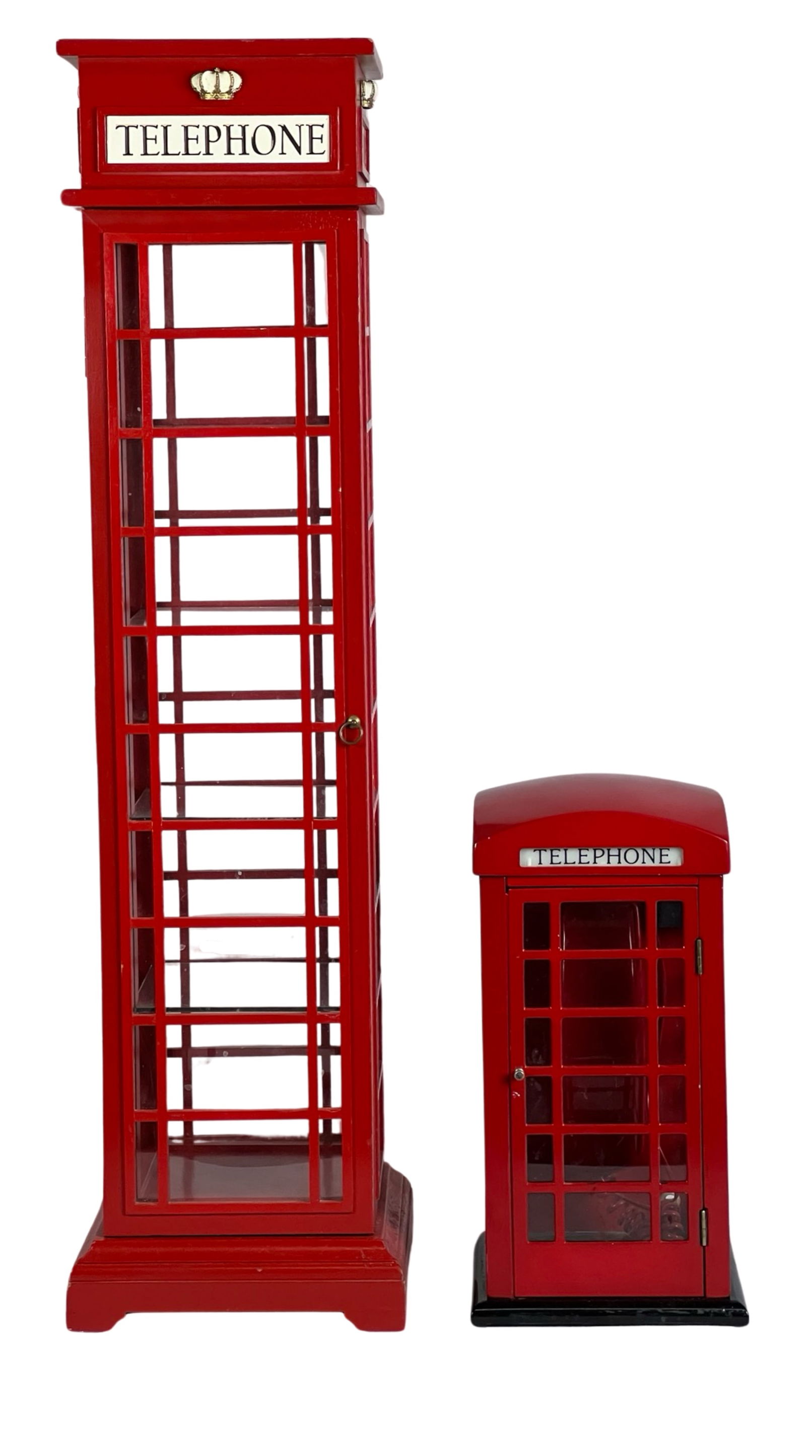London Red Telephone Booth Shelf & Desk Phone (1 of 6)