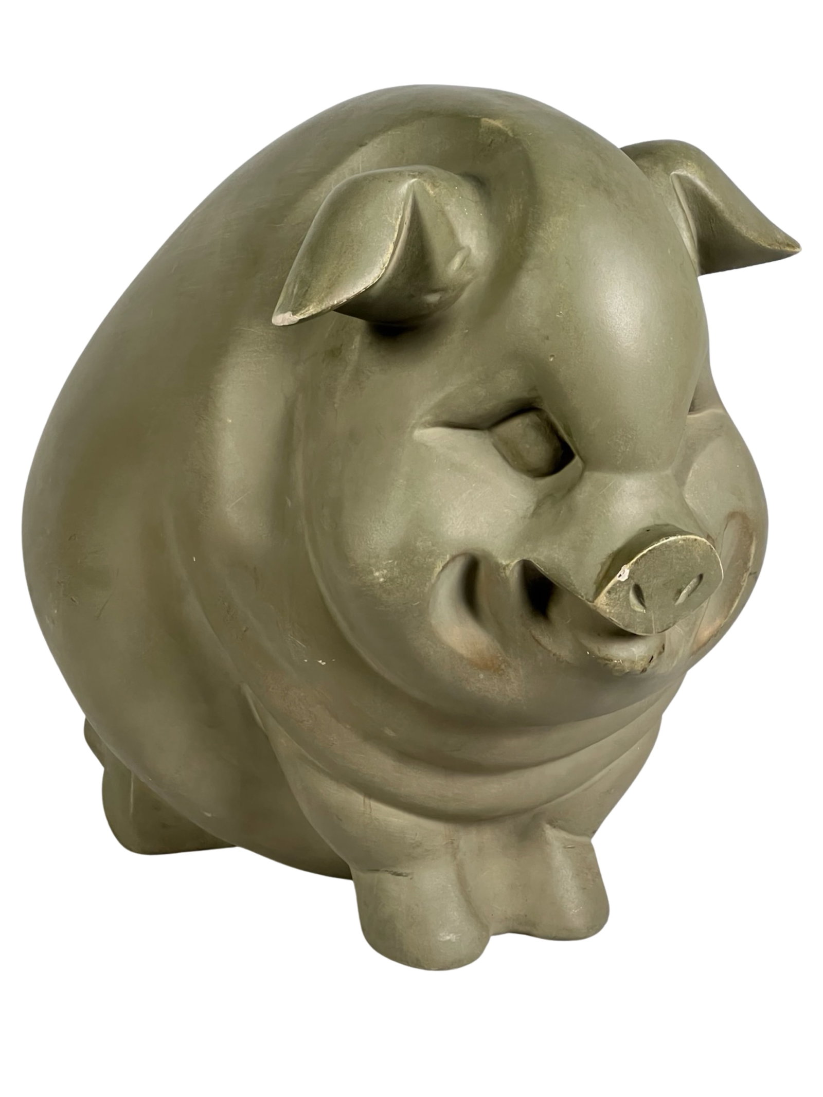 A. Danel- Julia the Pig Sculpture by Austin Prod: "Julia the Pig" by artist A. Danel- Sculpture by Austin Prod. 19" x 16". Good overall condition, minor finish chips by the ears.