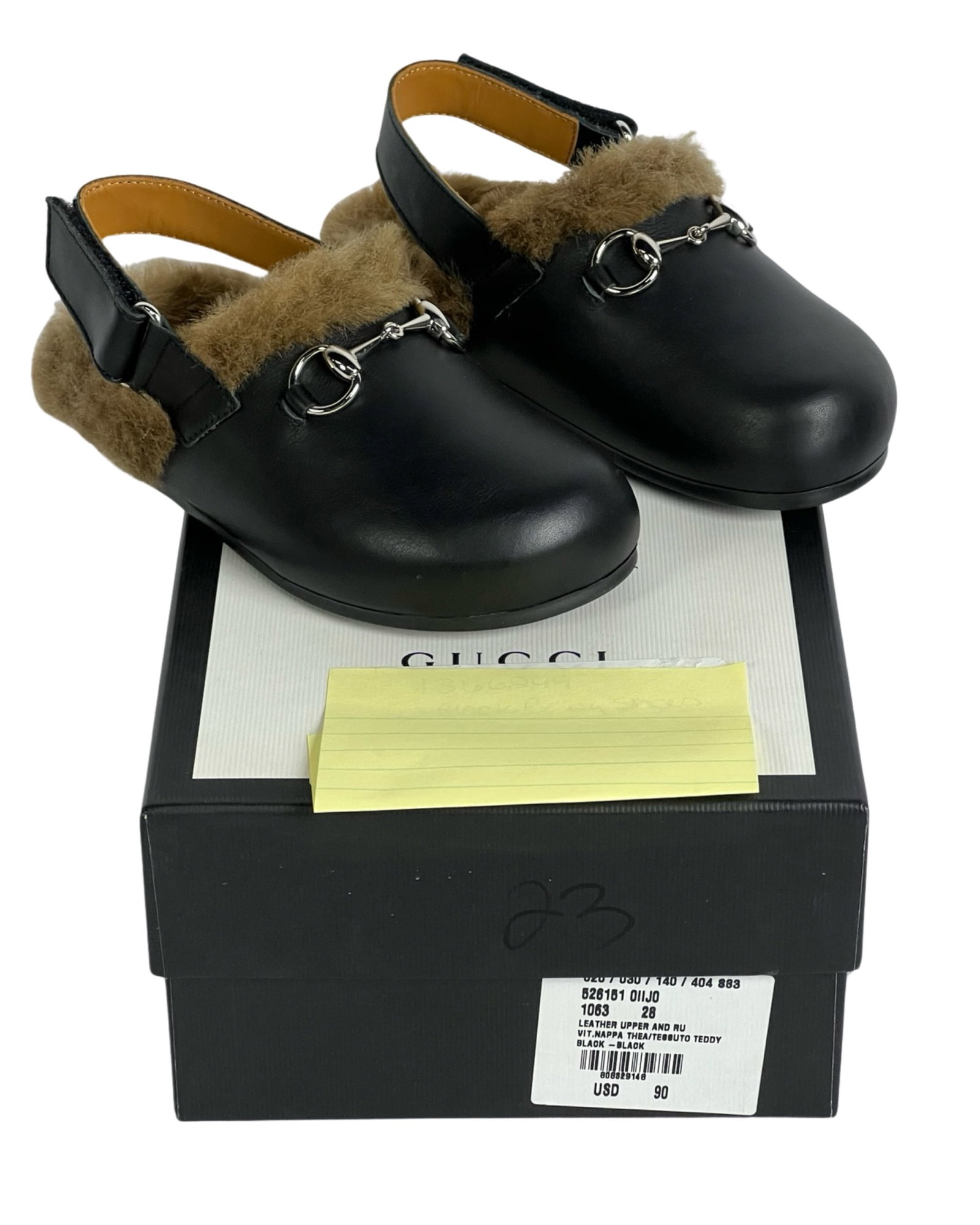Gucci Youth Kids Unisex River Fur Slip On Slides: Introducing the epitome of youthful luxury: the Gucci Youth Kids Unisex River Fur Slip-On Slides in size 10.5 (28), perfect for little fashionistas and fashion-forward youngsters alike.Crafted with th