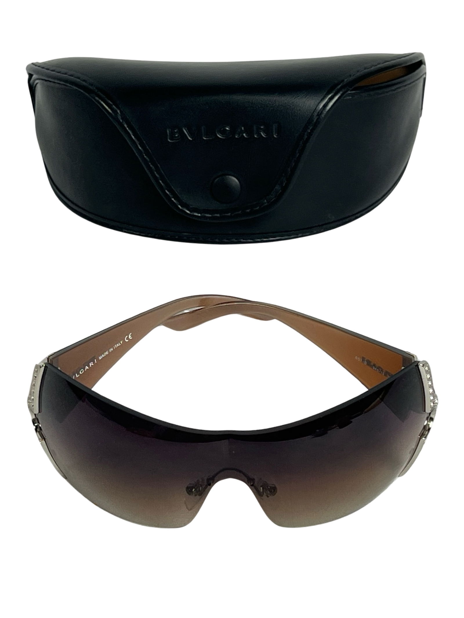 Bvlgari Bronze Rhinestones Ladies Sunglasses 651-B (1 of 5)