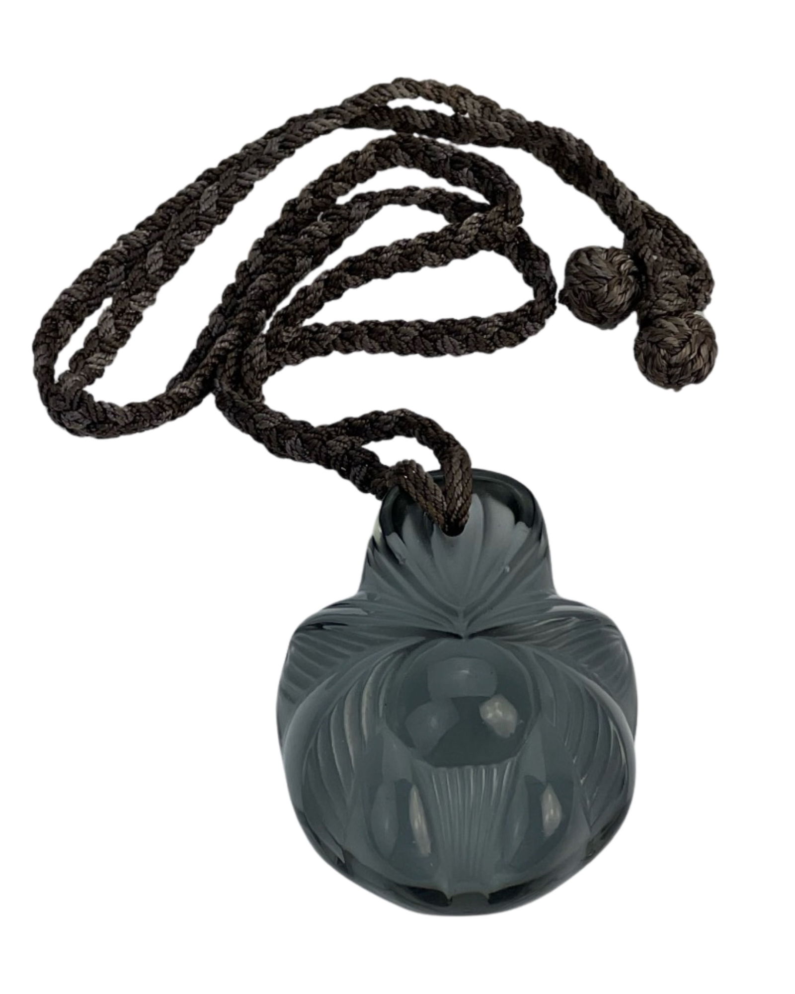 1990 Lalique Griselda Art Crystal Necklace Pendant (1 of 5)