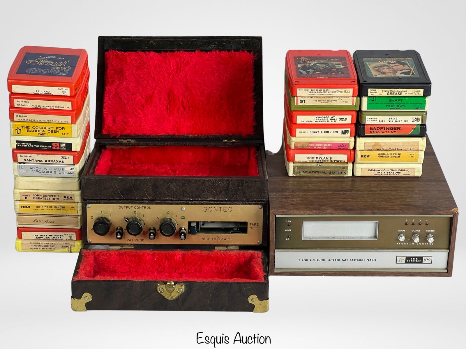 Fisher & Sontec 8-Track Players & 8 Track Tapes (1 of 6)