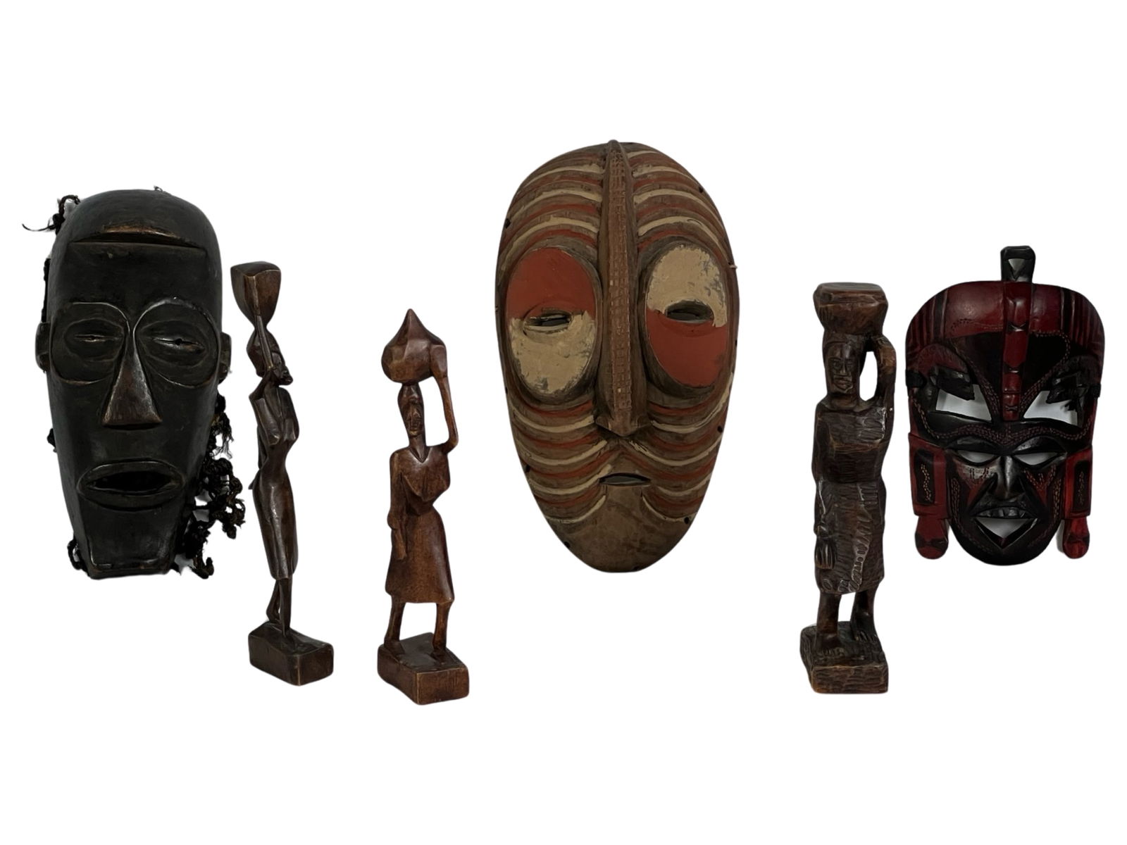 African Tribal Wood Carved Masks & Figures (1 of 4)